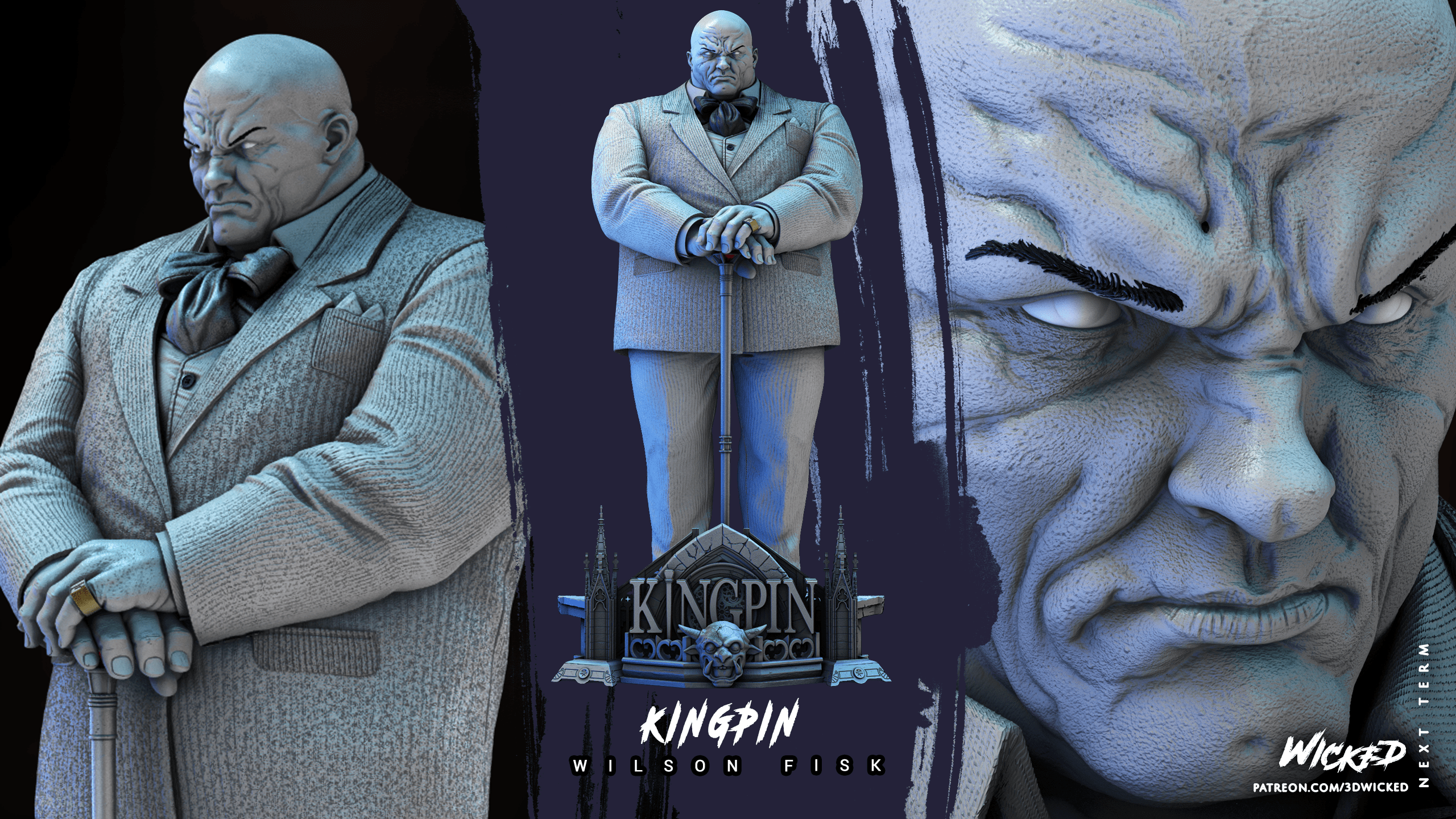 2560x1440 3D file Wicked Marvel Kingpin Sculpture