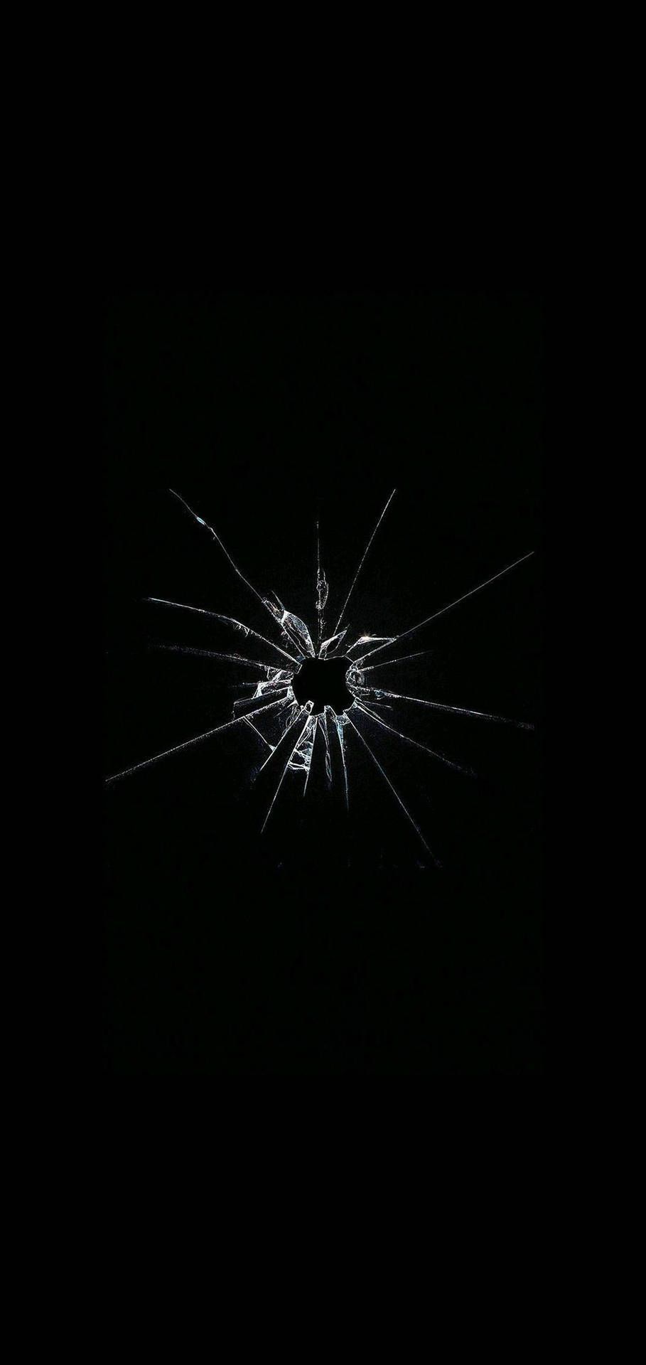 909x1920 Dark Phone Bullet Hole Wallpaper