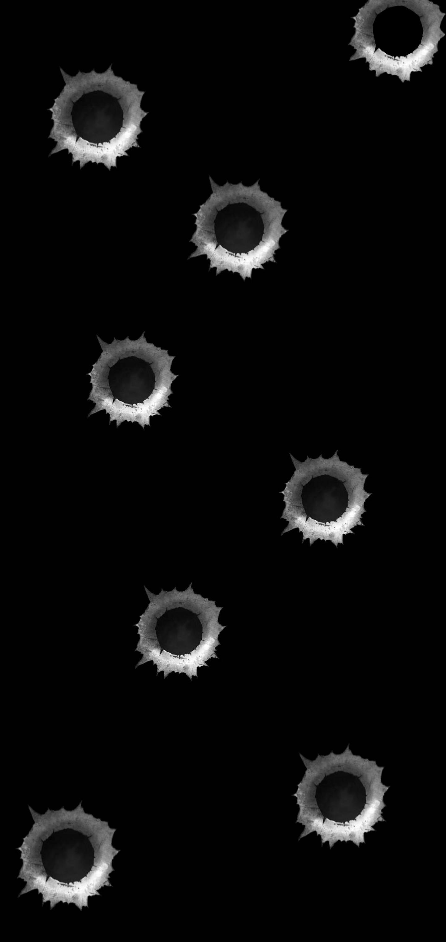 1440x3040 Bullet Hole Wallpaper