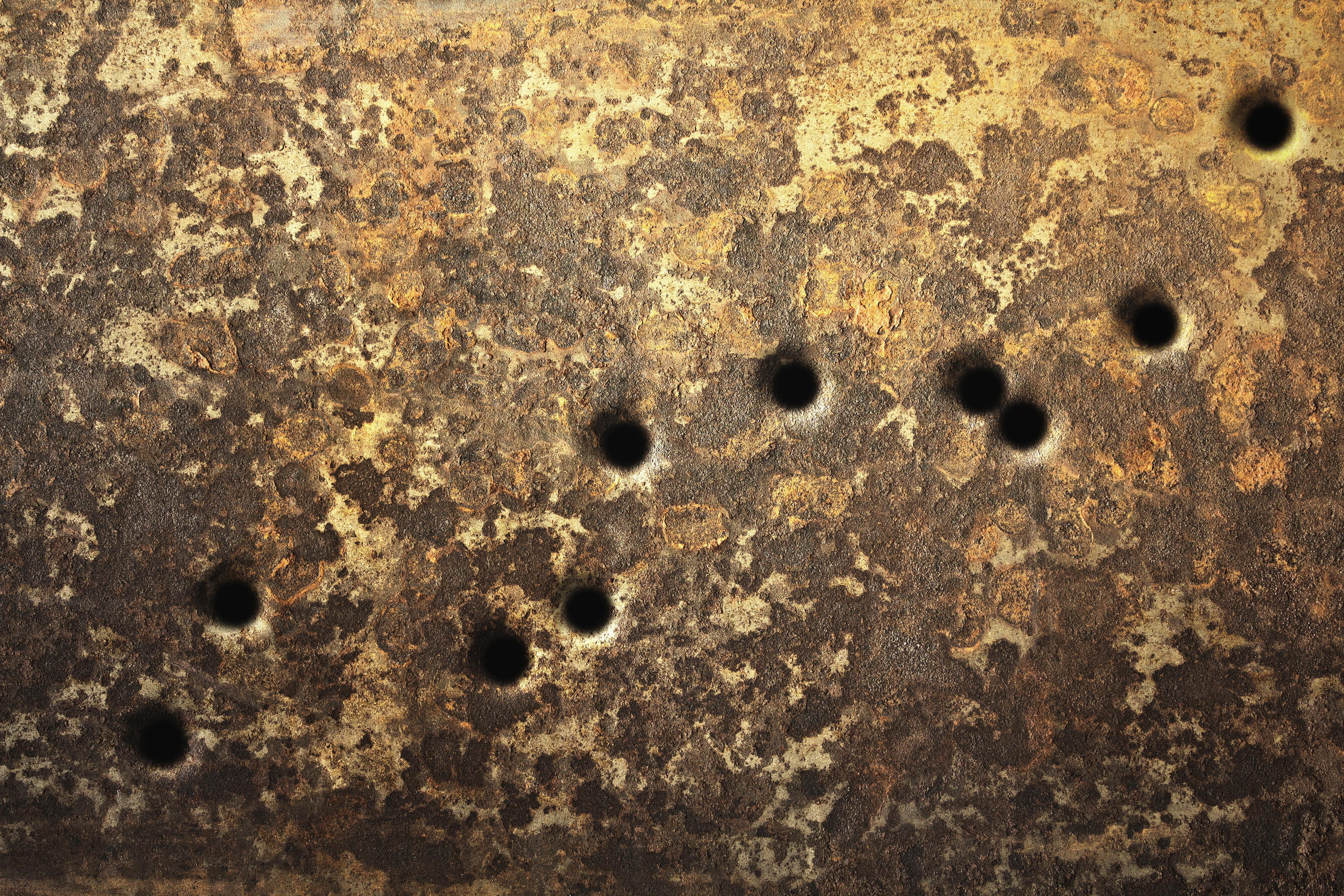 5184x3456 Elegant Metal Texture with Bullet Holes