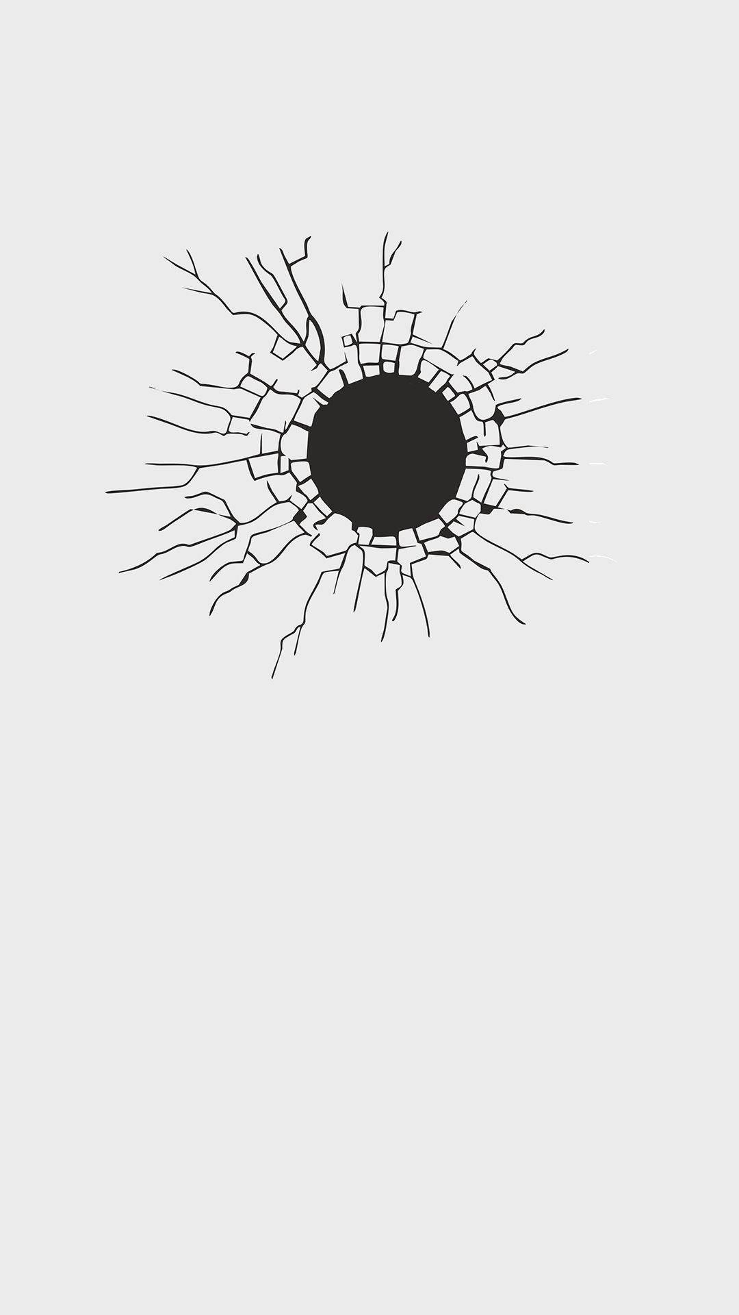 1080x1920 Bullet Hole Minimalist Phone Wallpaper