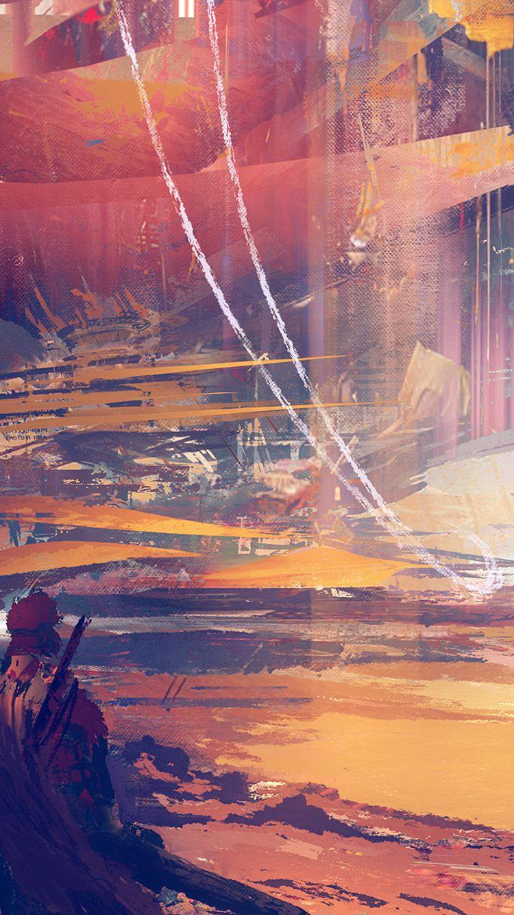 750x1334 Wadim Kashin Paint Abstract Blue Illustration Art Art