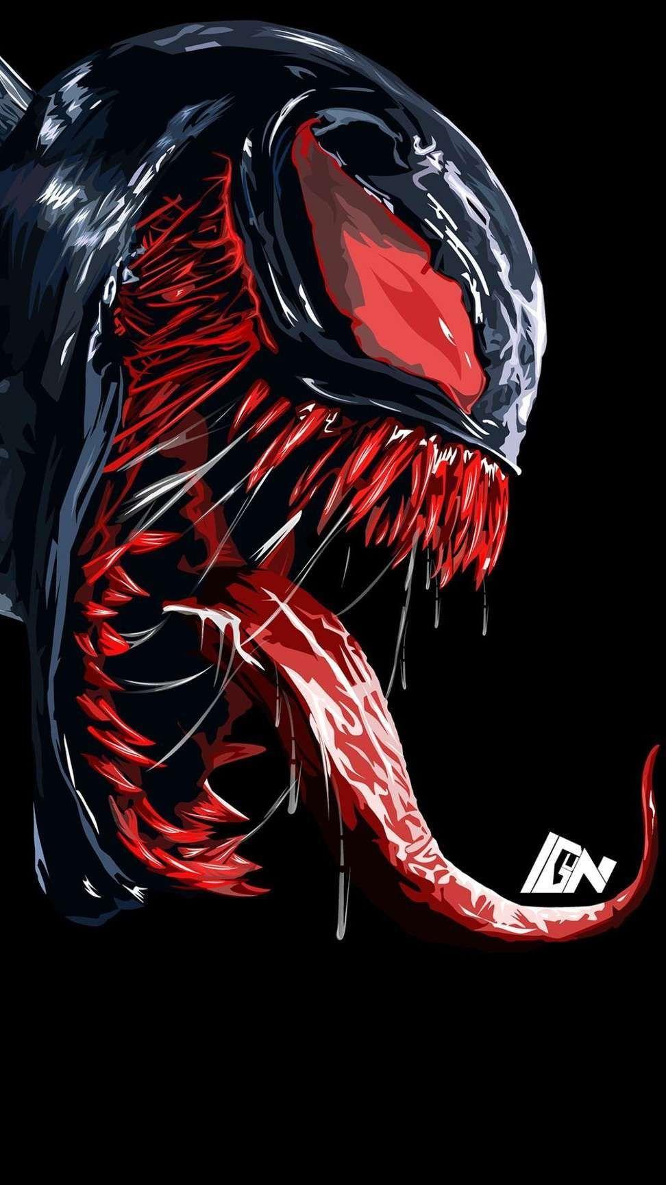 972x1729 Venom Blood Art iPhone Wallpaper