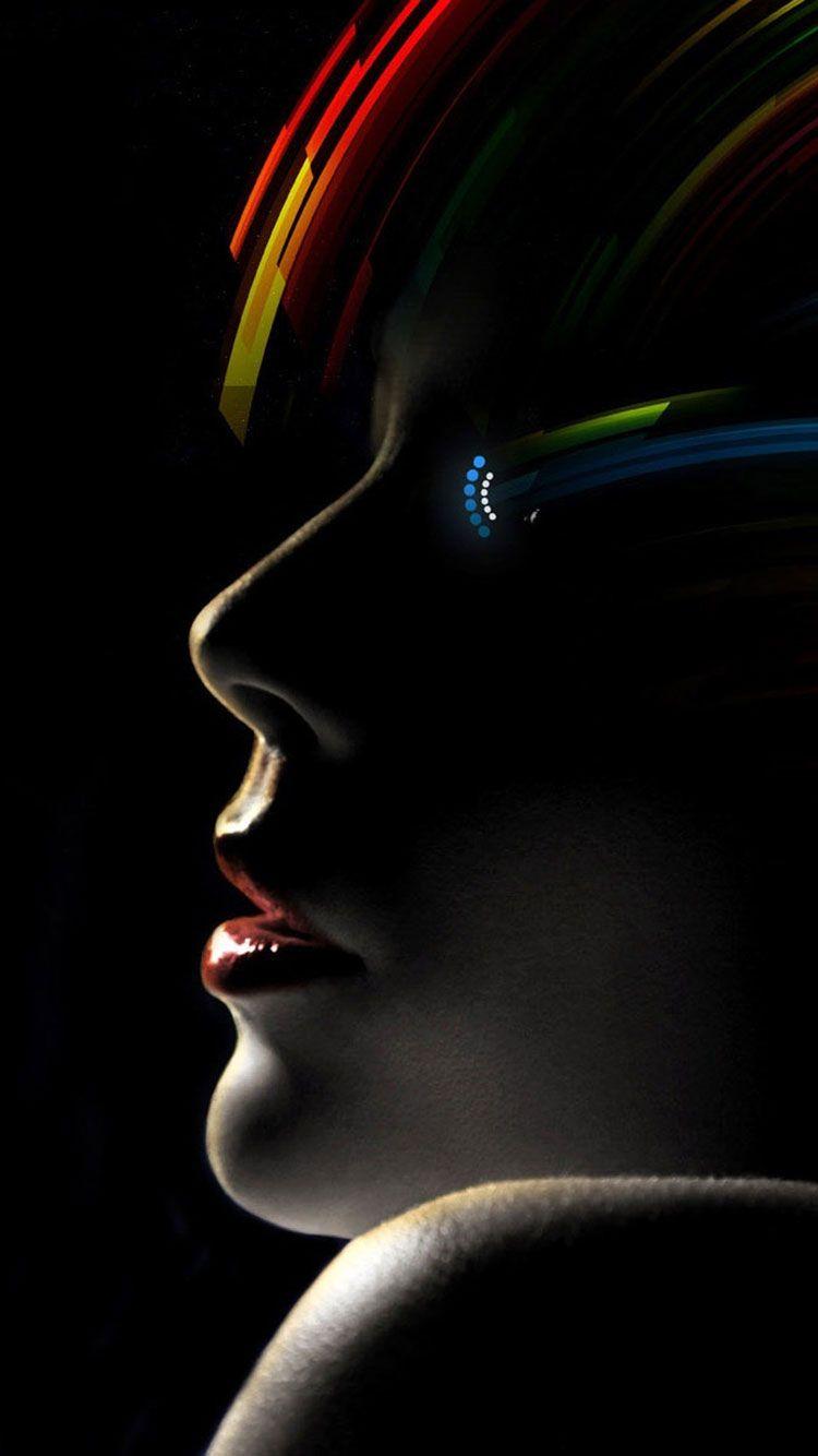 750x1334 HD Black iPhone Wallpaper