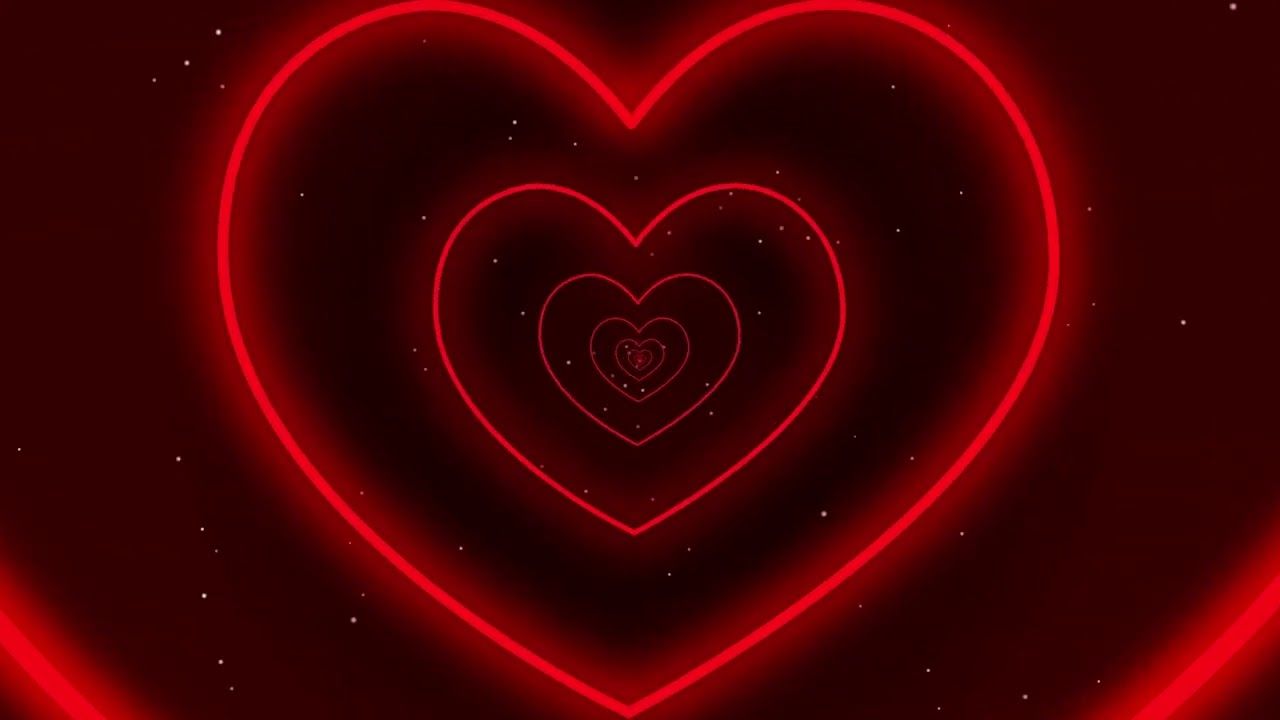 1280x720 Y2K Red Heart Computer Wallpaper