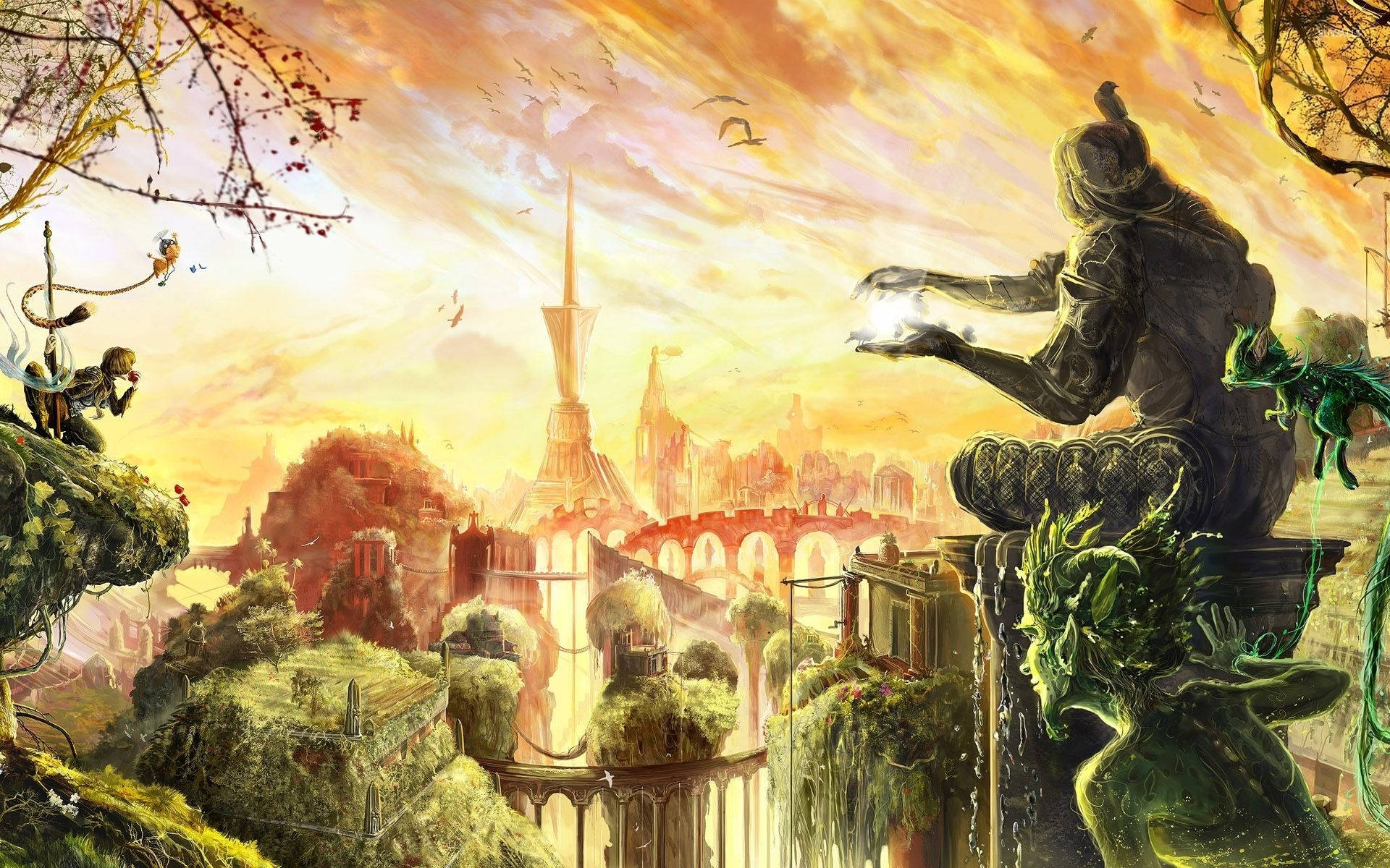 1920x1200 Majestic Fairy World Wallpaper