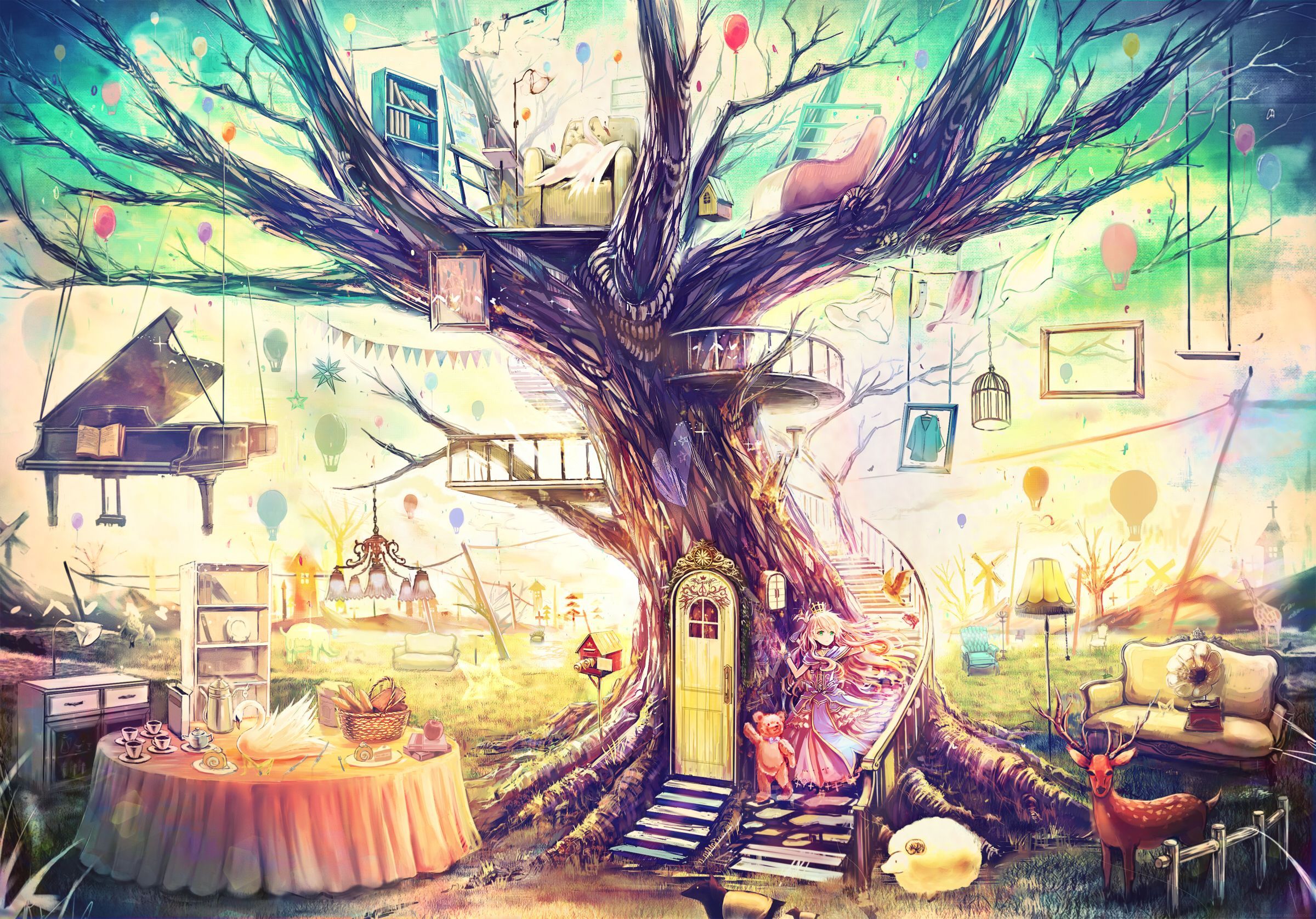 2400x1676 Download wallpaper toys, anime