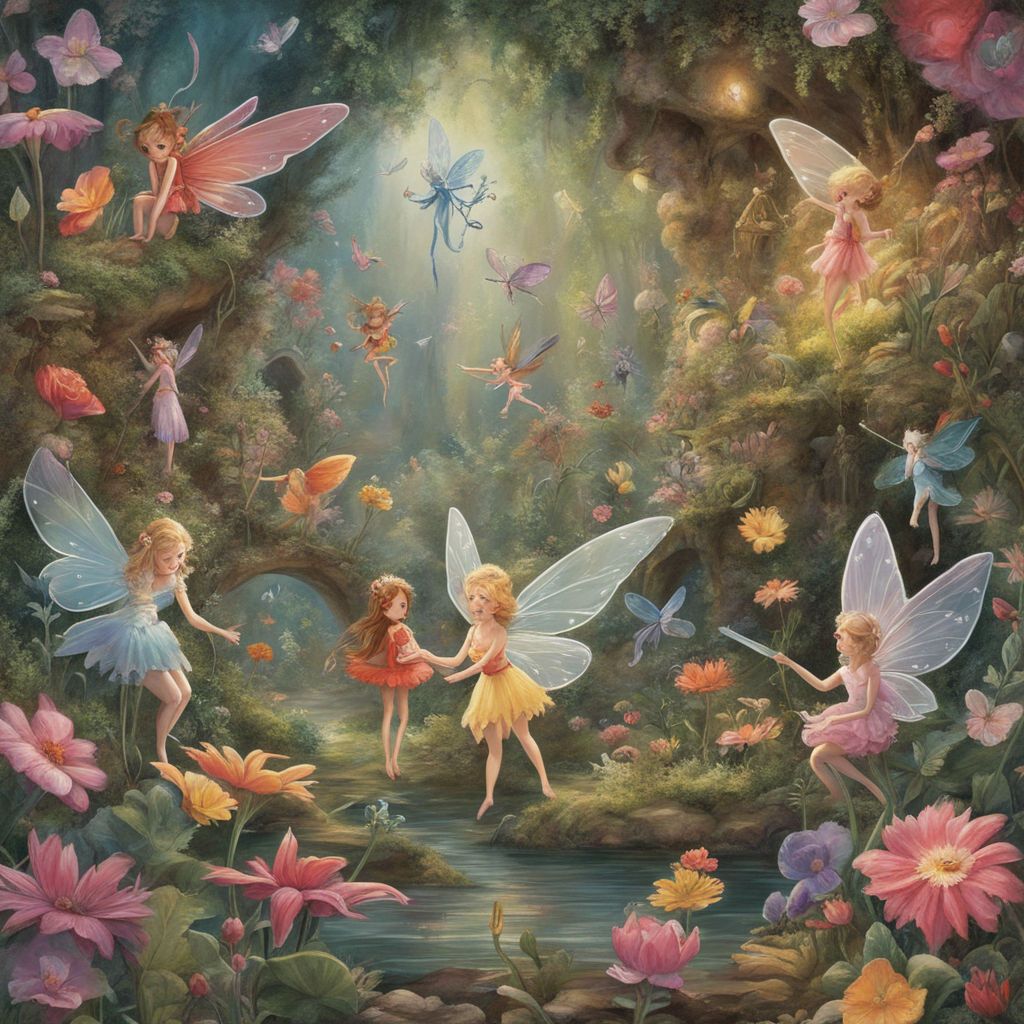 1024x1024 painting watercolor 5 years old fairy