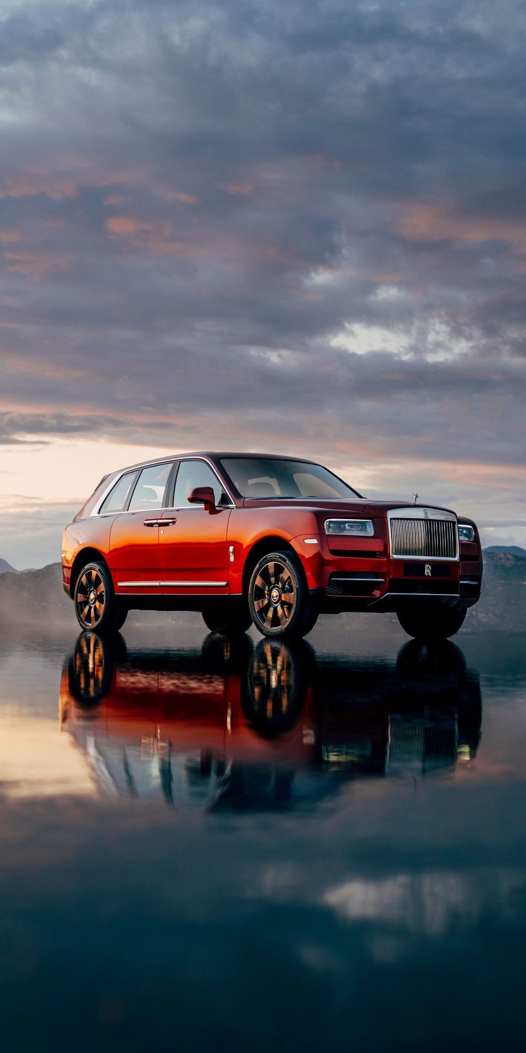 1080x2160 Off Road, Rolls Royce Cullinan, Red