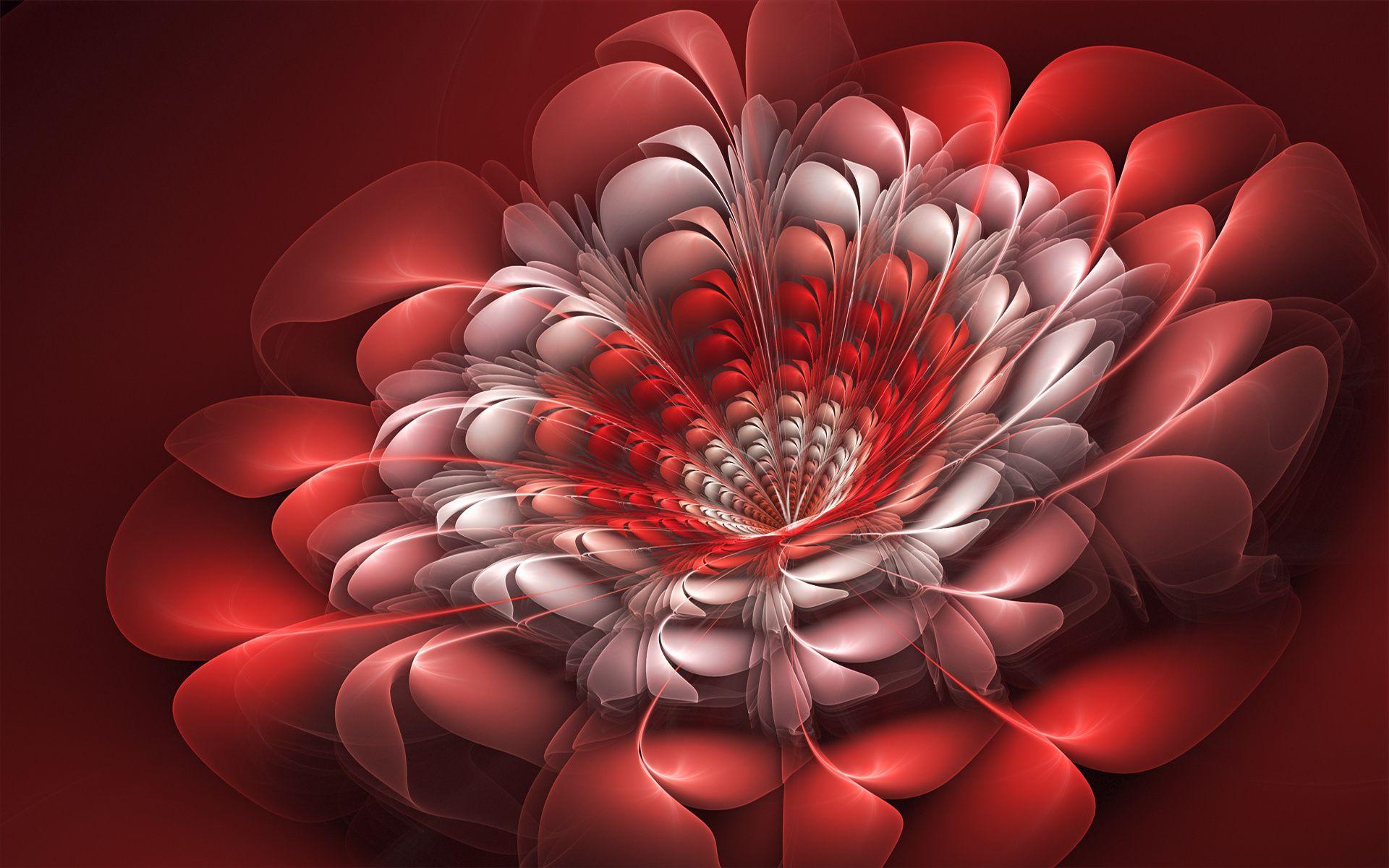 1920x1200 abstraction, Fractal, 3D, Art, Flowers Wallpaper HD / Desktop and Mobile Background