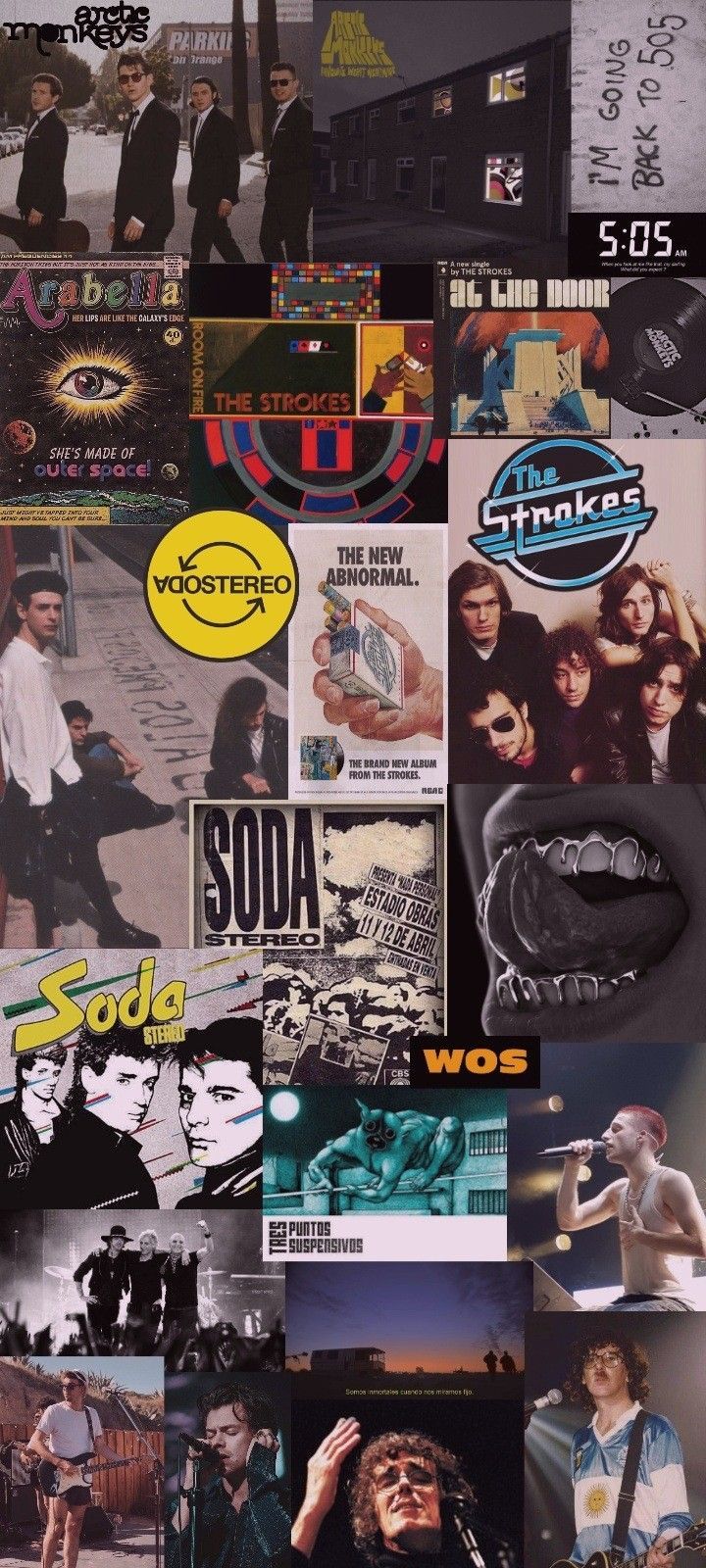 720x1600 collage aesthetic. Póster de banda