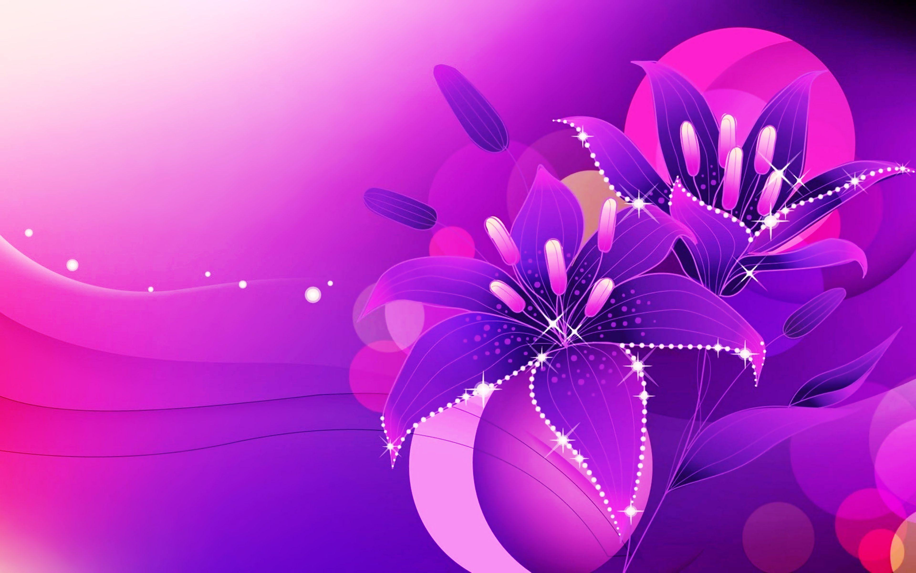 3840x2400 Abstract Art Background Colorful Colors Flowers Glowing