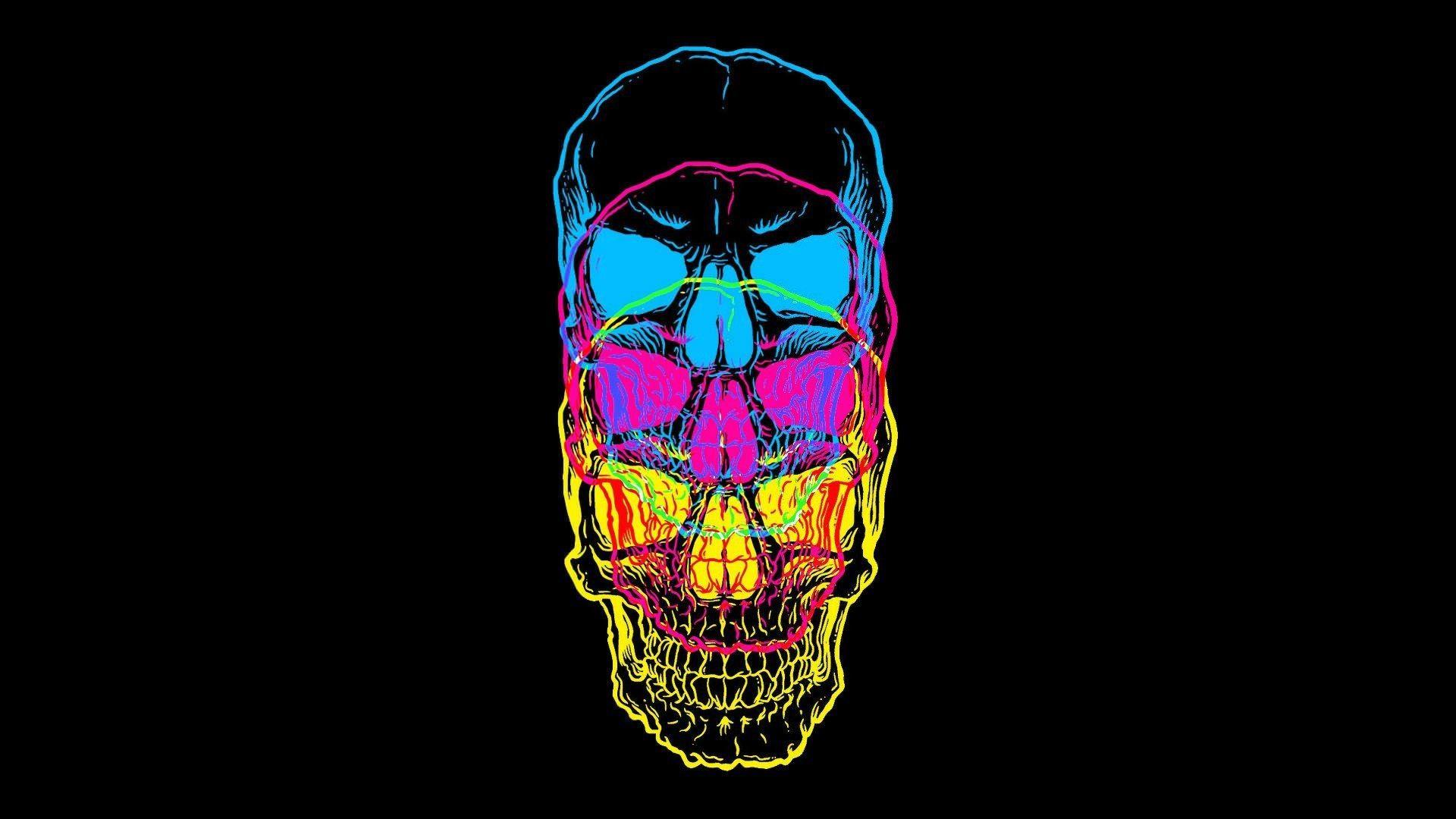 Wallpaper abstract, 3D, colorful, skull, 8k, Abstract #21287