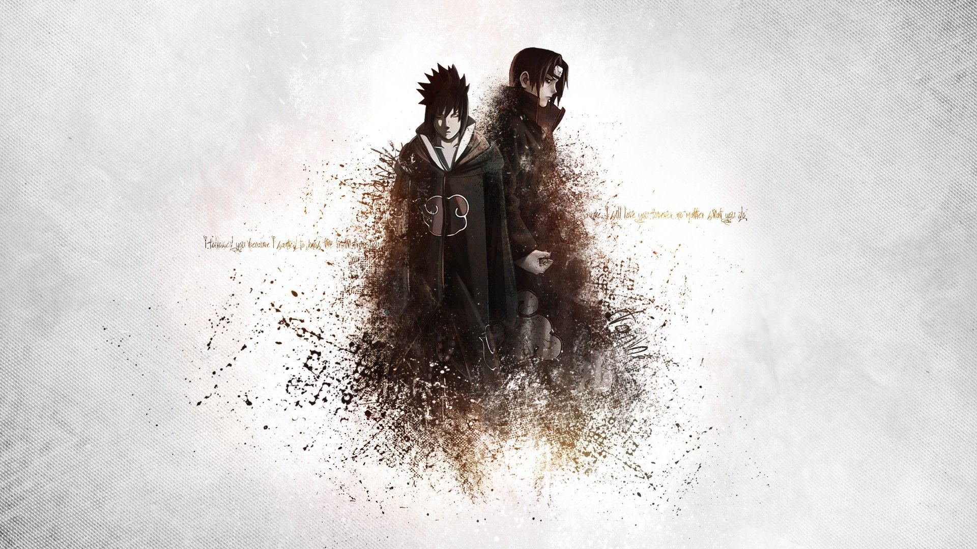 1920x1080 brothers, Akatsuki, Uchiha Sasuke