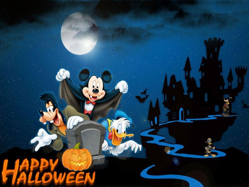 1024x768 Disney Halloween Background