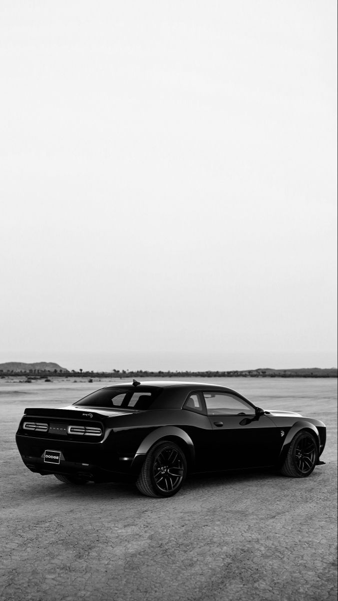 676x1200 Dodge Challenger black. Black car