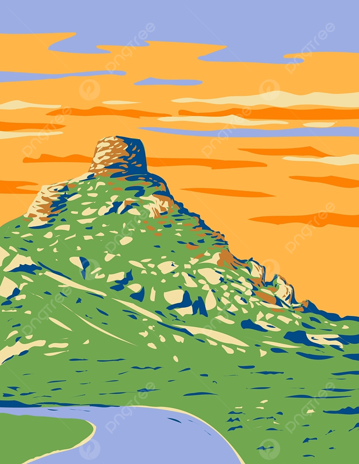 1200x1552 Art Deco Or Wpa Poster Of Castle Rock