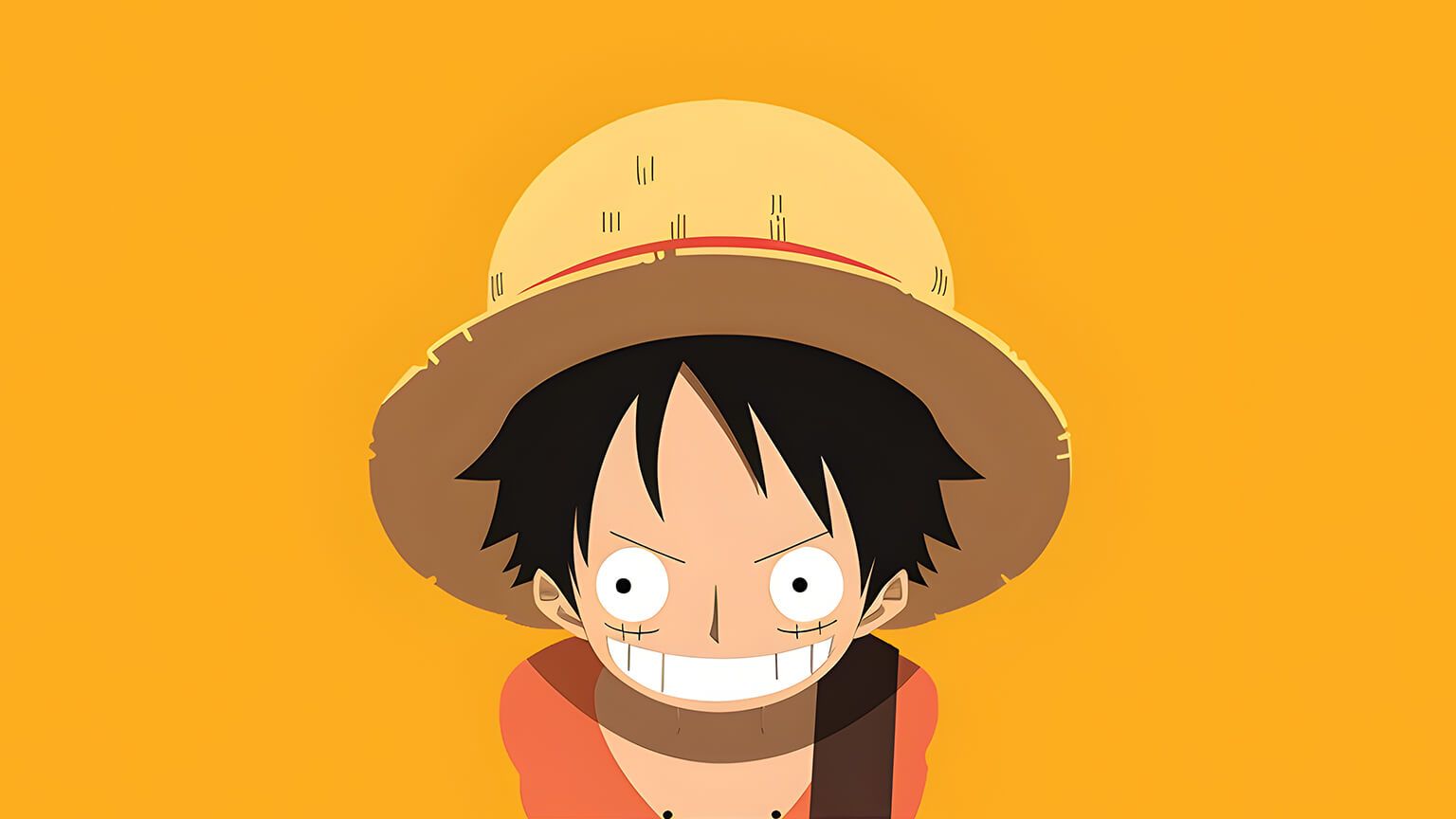 1536x864 Luffy Yellow Desktop Wallpaper