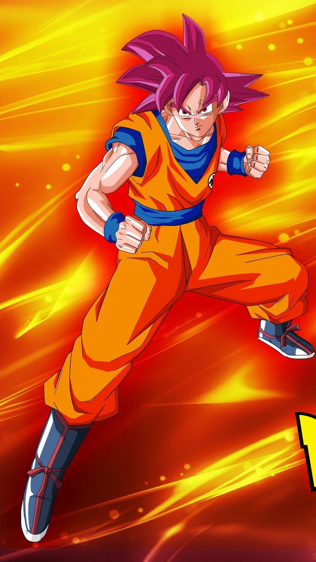 1080x1920 Goku Super Saiyan God Wallpaper Android - 2019 Android