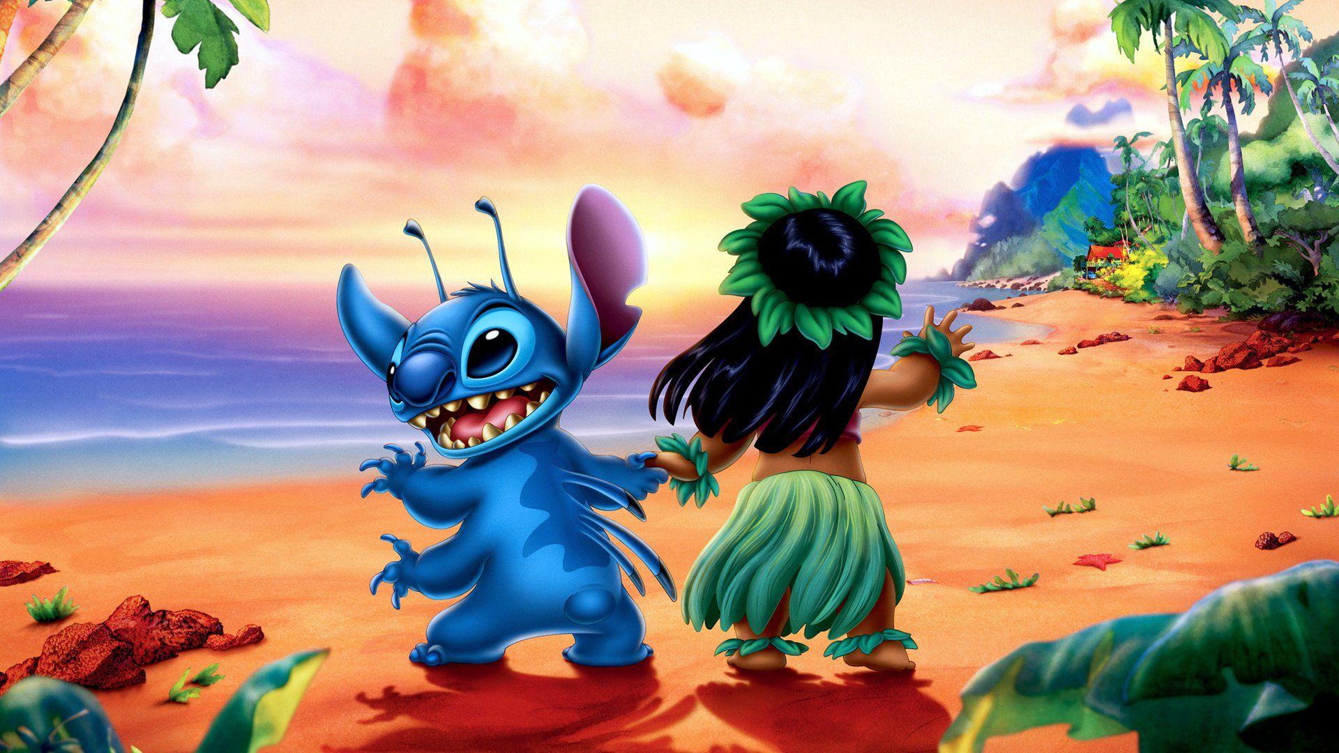 1920x1080 Lilo & Stitch Beach Adventure