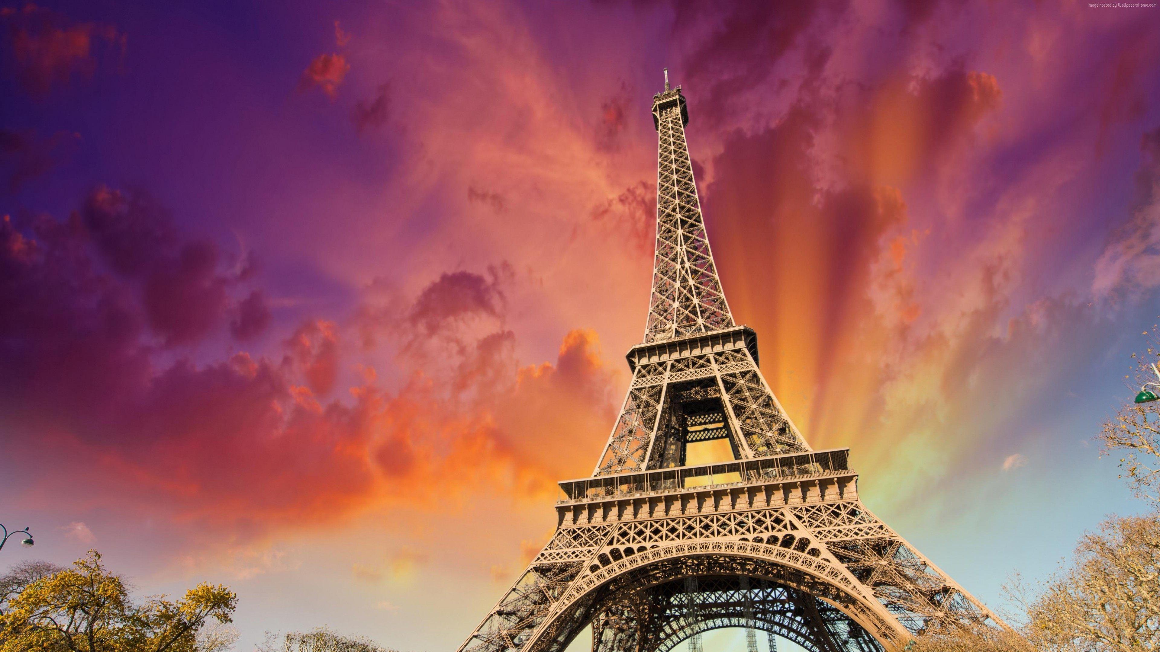 Hình nền tháp Eiffel 3840x2160 Full HD # Q9YSNN4