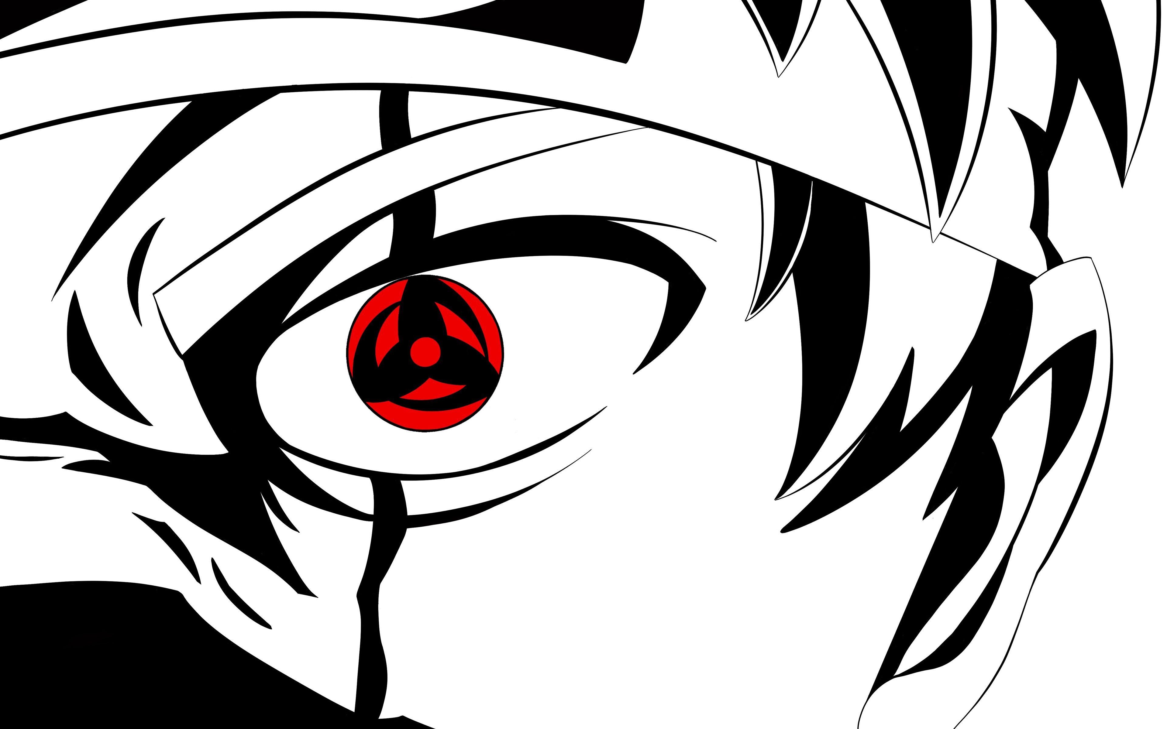 Sasuke Sharingan Rinnegan Eyes Lightning 4K Wallpaper for PC