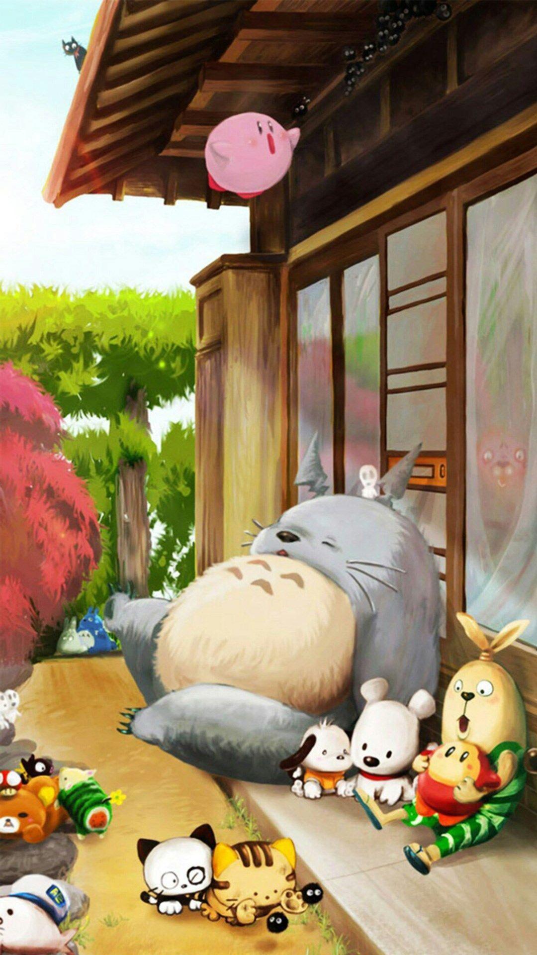 1080x1920 Dreamy Cute Lovely Totoro Window Outside #iPhone #wallpaper