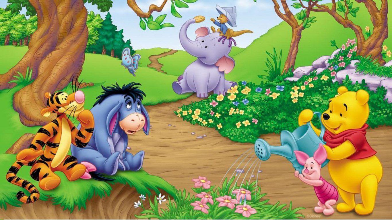 1366x768 Garden Of Winnie The Pooh HD Wallpaper For Deskx1080