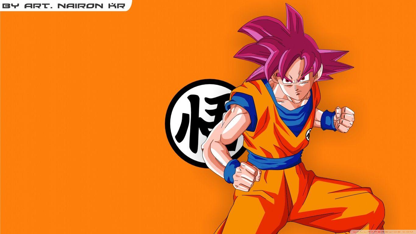 1366x768 Goku super saiyan god wallpaper Gallery