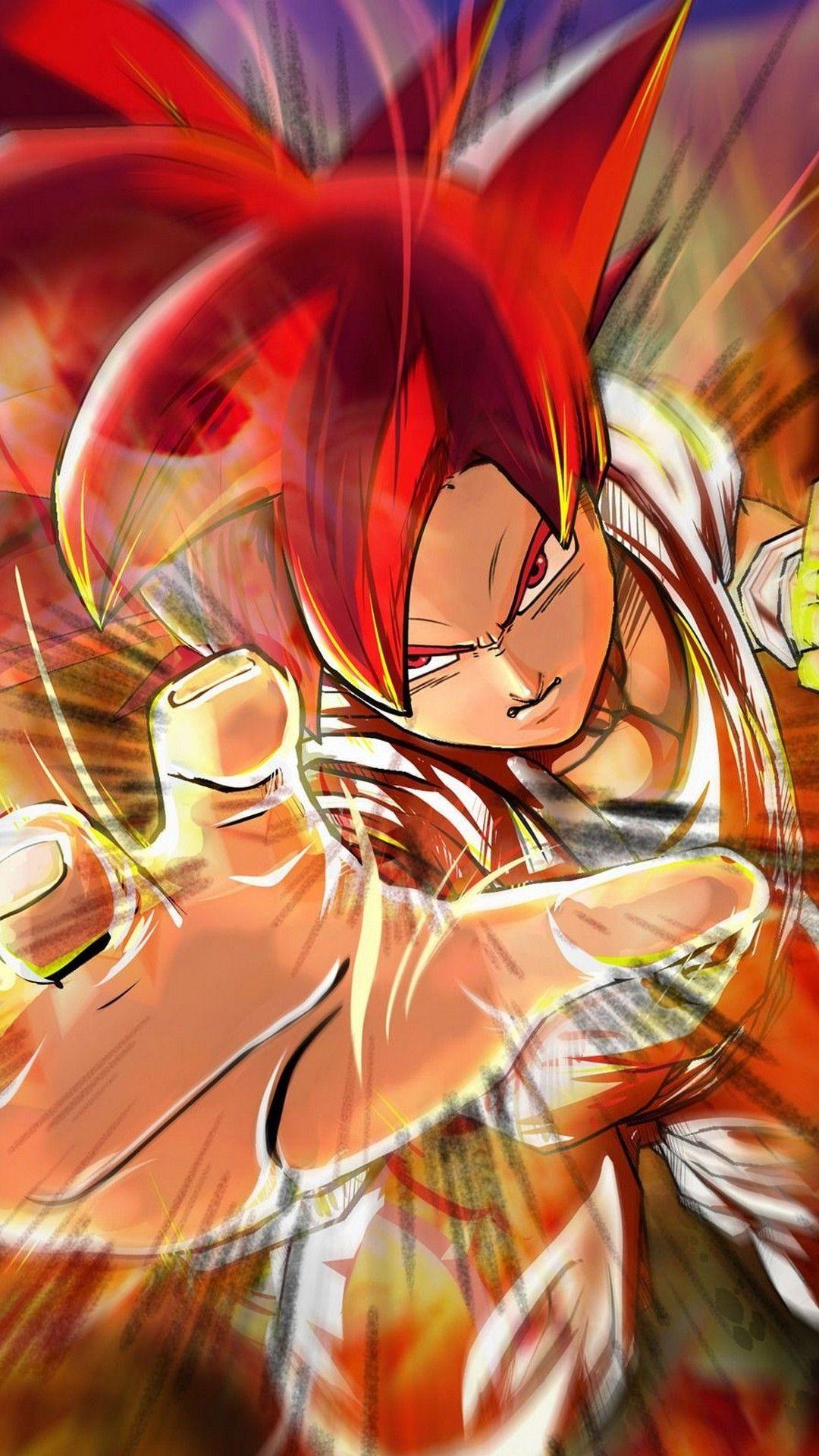1080x1920 Goku Super Saiyan God Hình nền iPhone.  IPhone 3D 2019