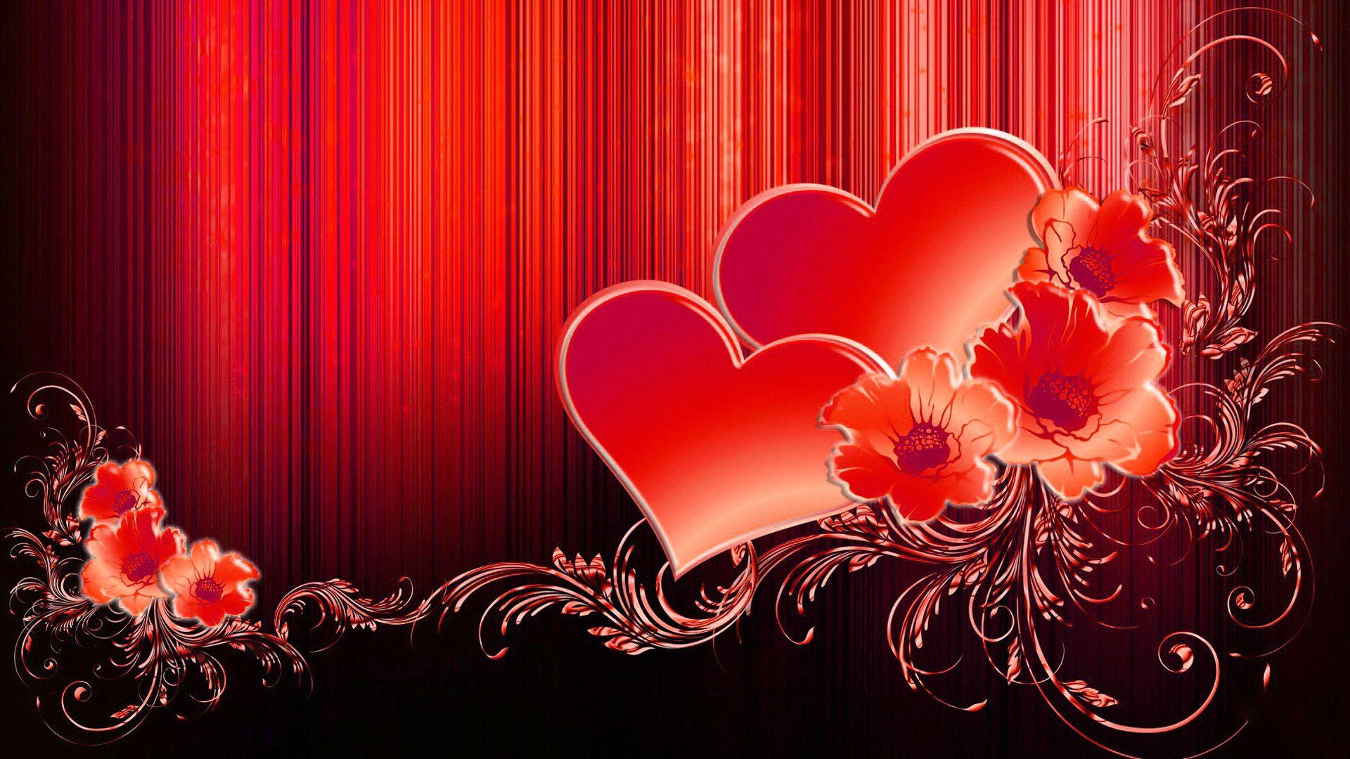1920x1080 Valentine Hearts Wallpaper