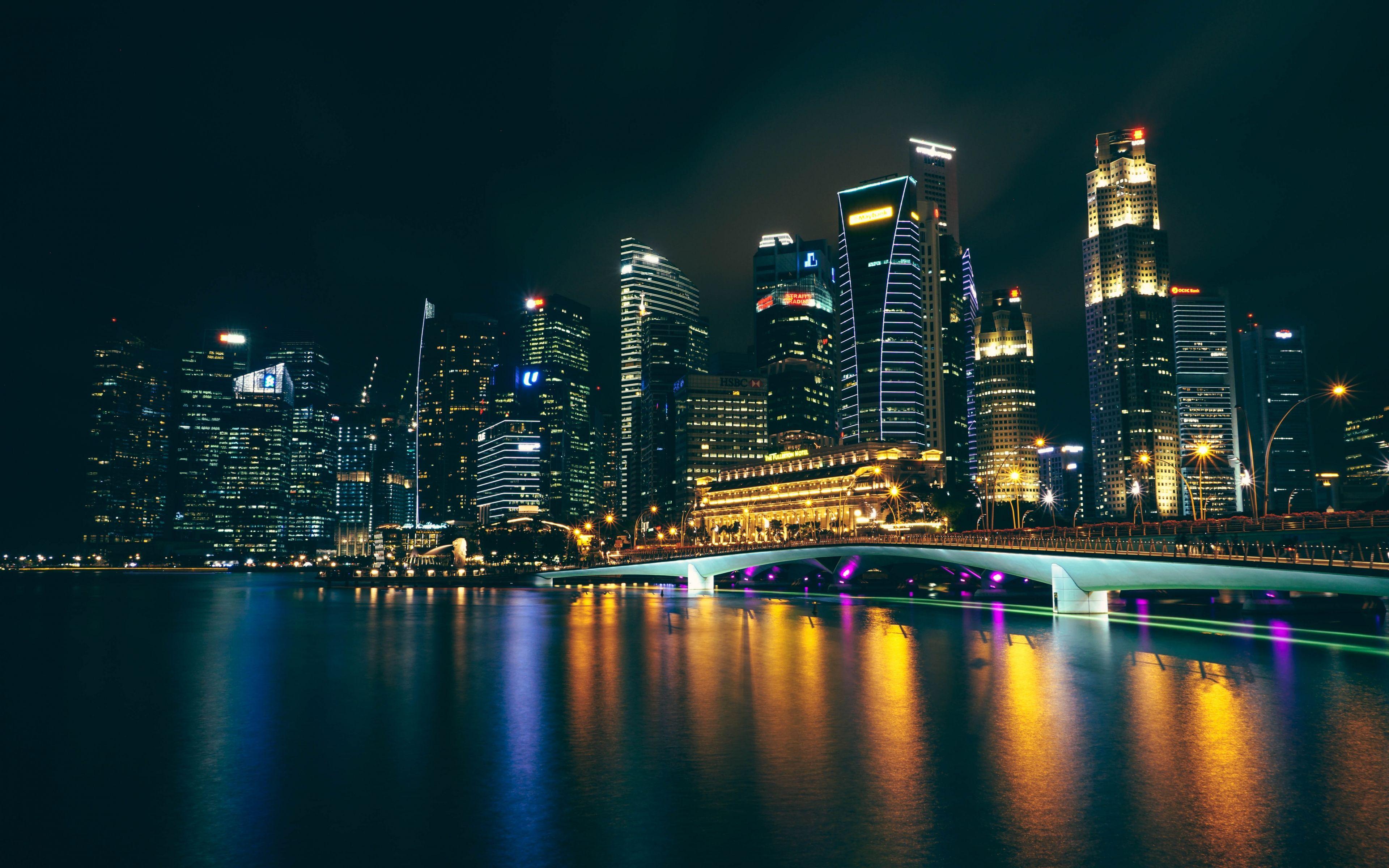 3840x2400 Latest Dubai Night City Wallpaper HD City Wallpaper