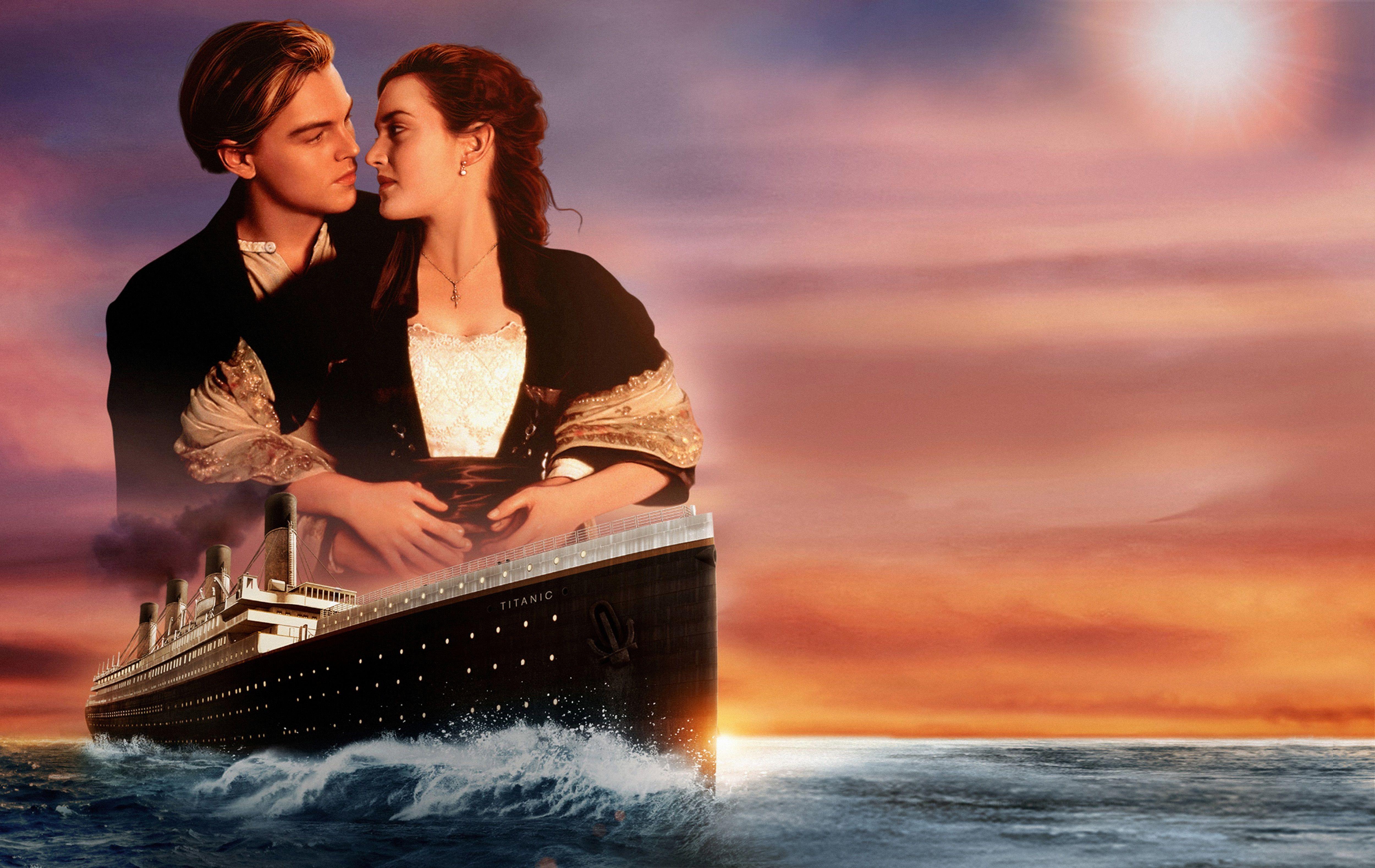 5000x3158 Wallpaper Titanic, Leonardo DiCaprio, Kate Winslet, HD, 4K