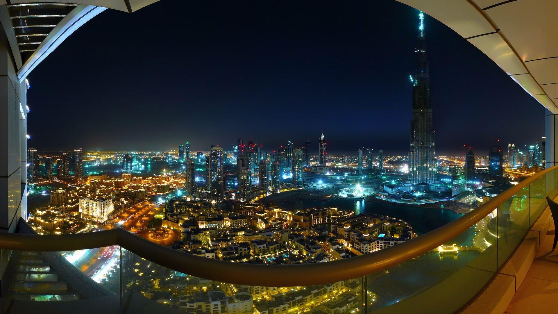 1920x1080 Dubai City Night View Wallpaper