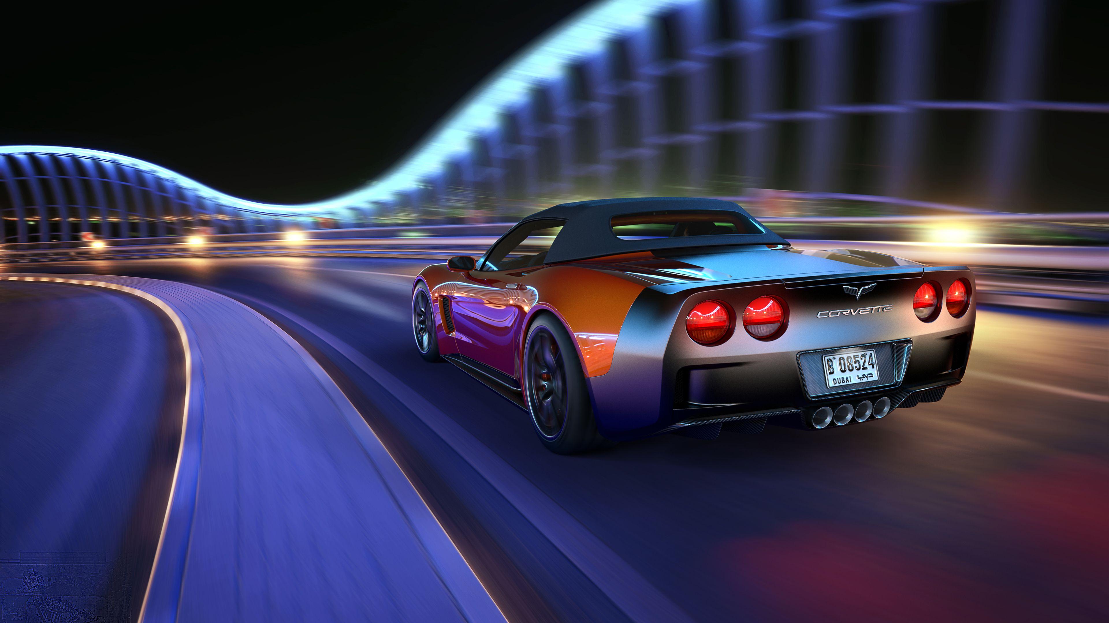 3840x2160 Wallpaper 4k Chevrolet Corvette In Dubai 4k Wallpaper