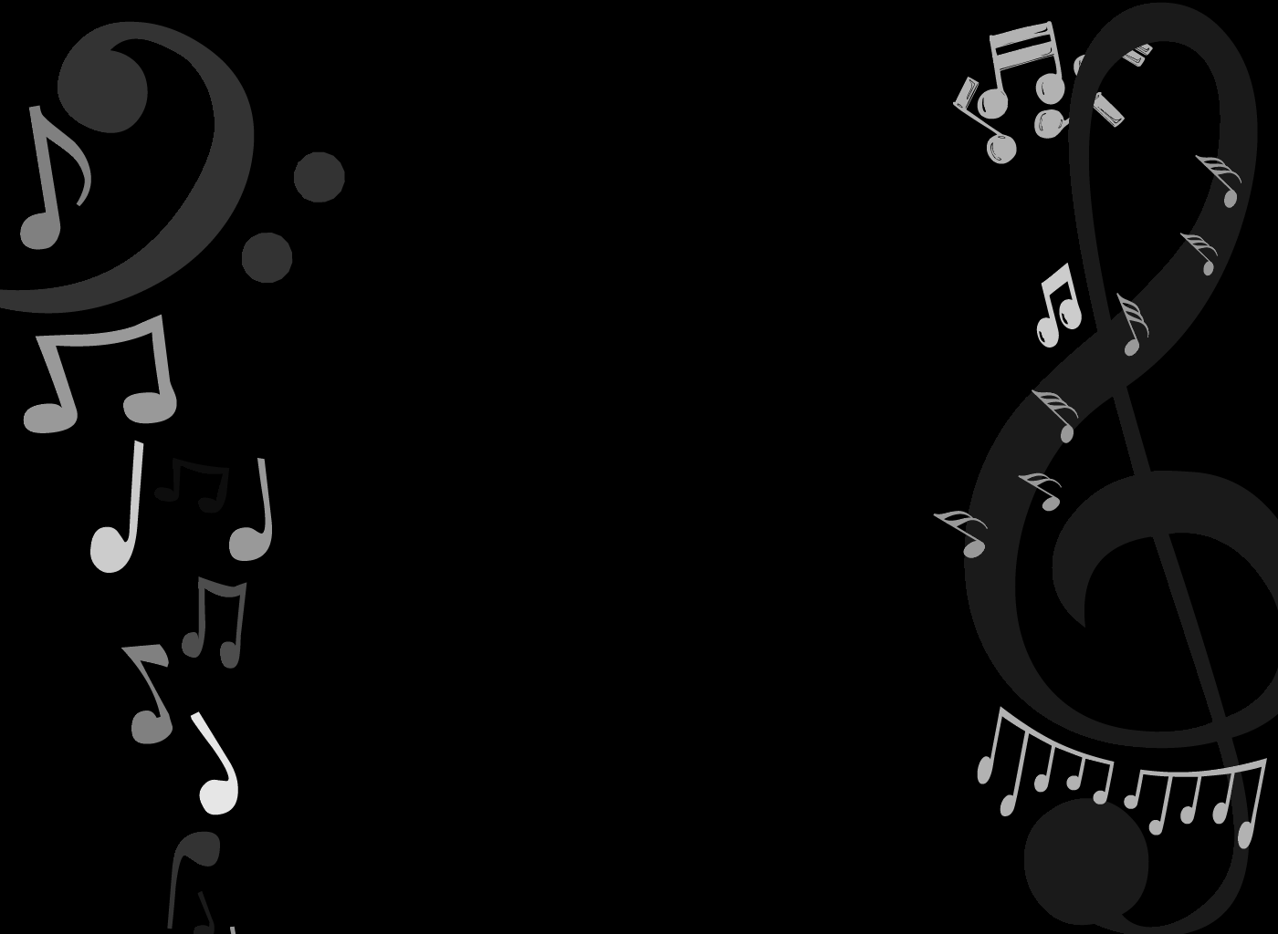 Music Notes On Black Background Stock Photo Picture And Royalty Free  Image Image 1975957