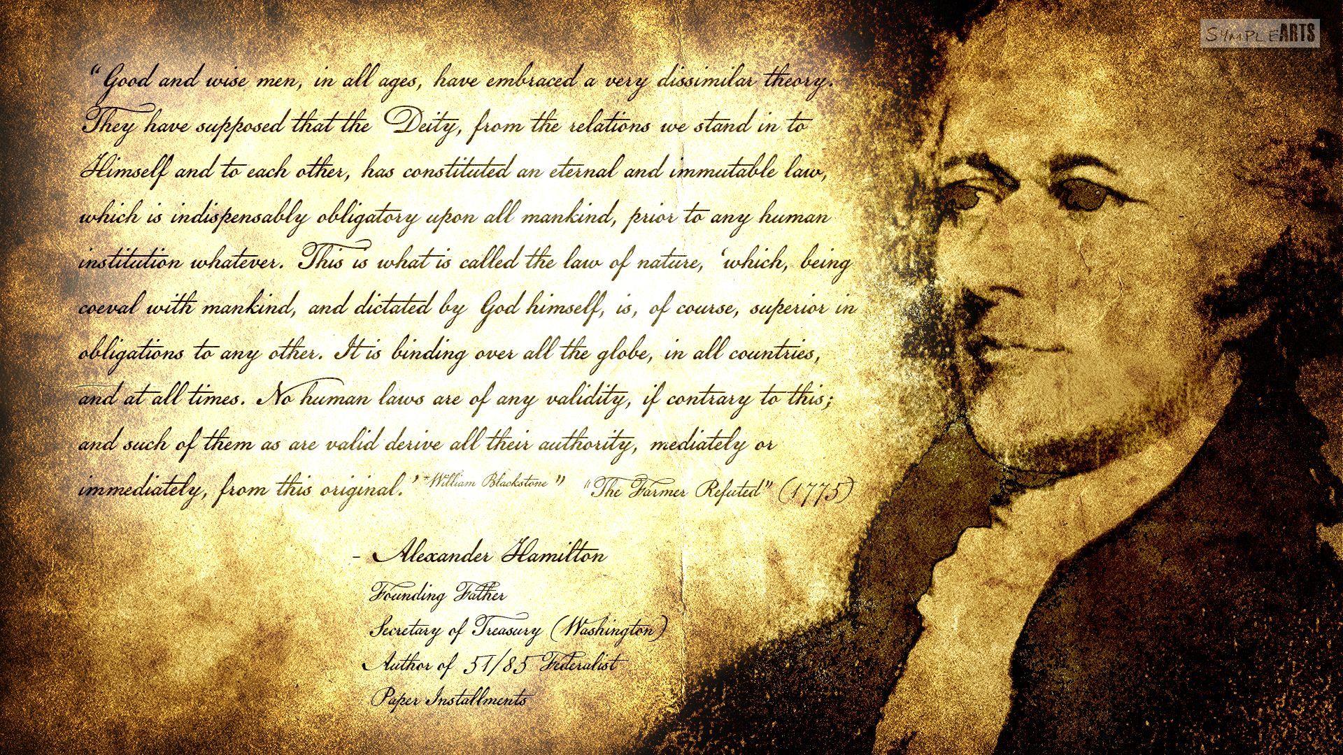 alexander hamilton personal background