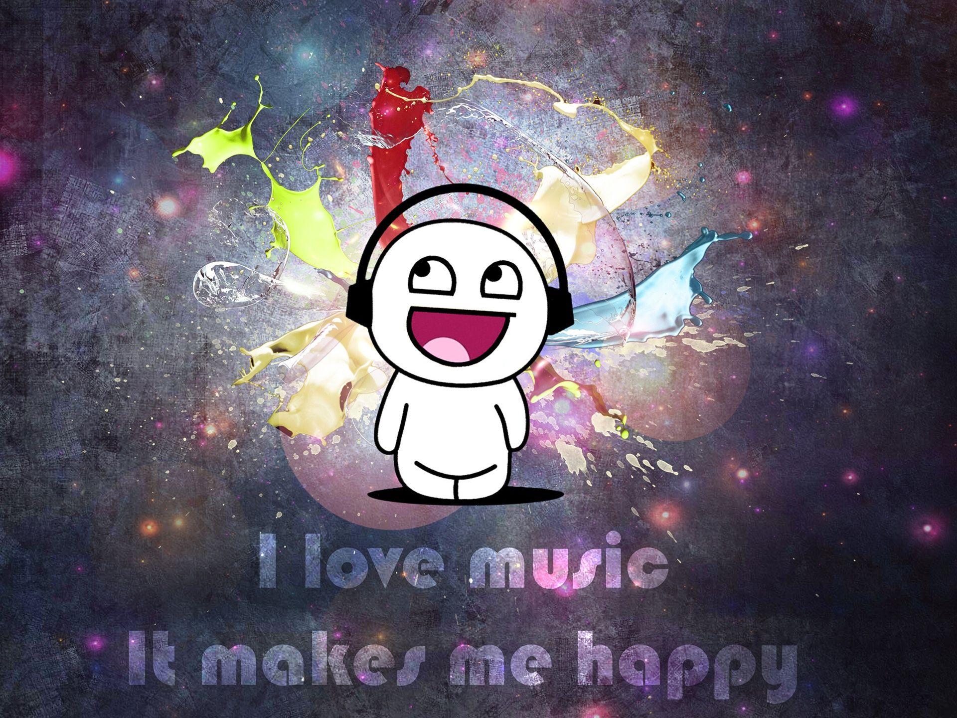 1920x1440 Wallpaper I love music, It makes me happy 2560x1600 HD
