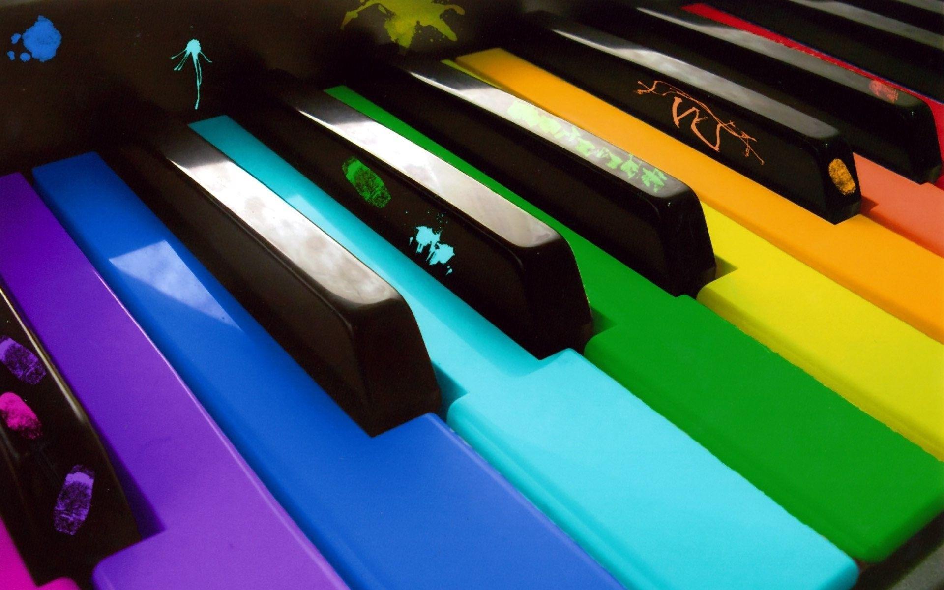 1920x1200 Colorful Piano Wallpaper