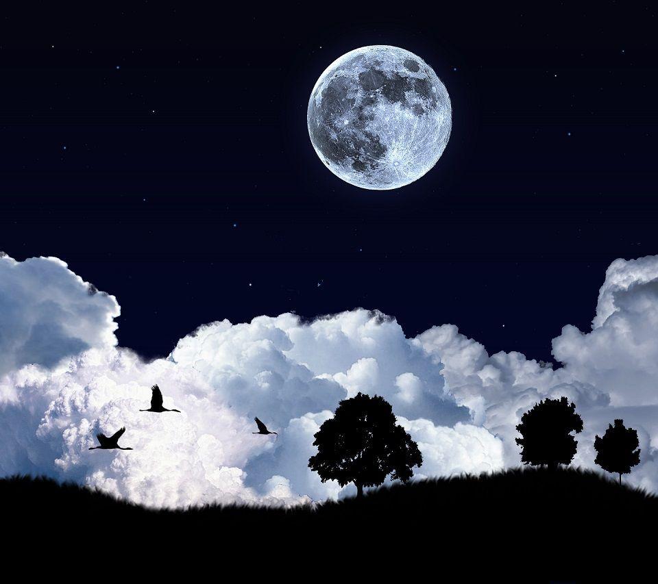 960x853 Moon Night HD Wallpaper