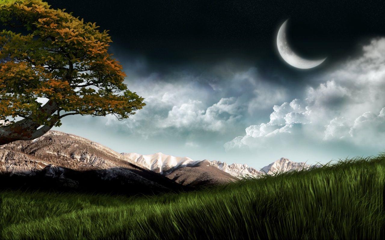 1280x800 New HD Wallpaper Image : Beautiful Good night Nature