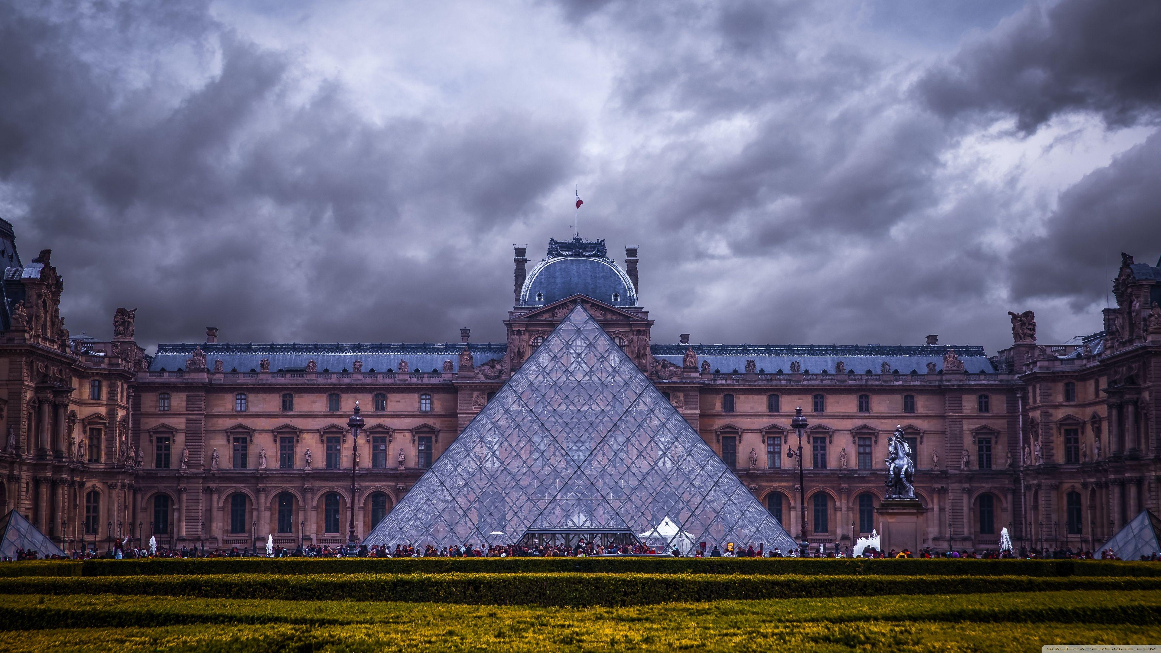 3840x2160 Bảo tàng Louvre, Paris, Pháp ❤ Hình nền máy tính để bàn HD 4K