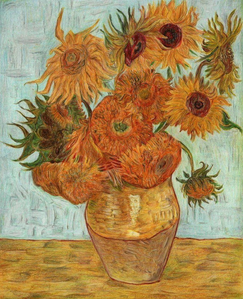 805x993 Van Gogh's Sunflowers
