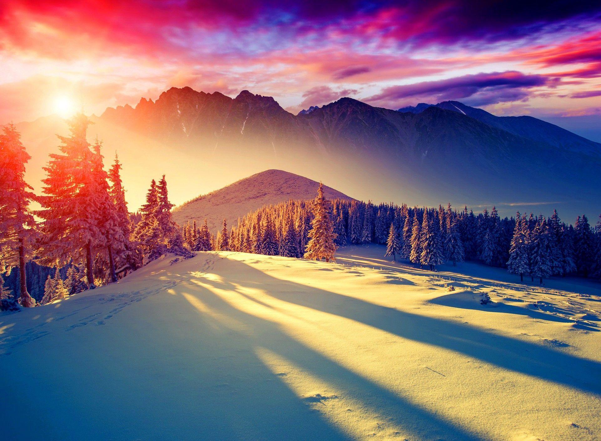 1920x1408 Sunrise Nature Beautiful Rays Pretty Colorful Sunset Hills