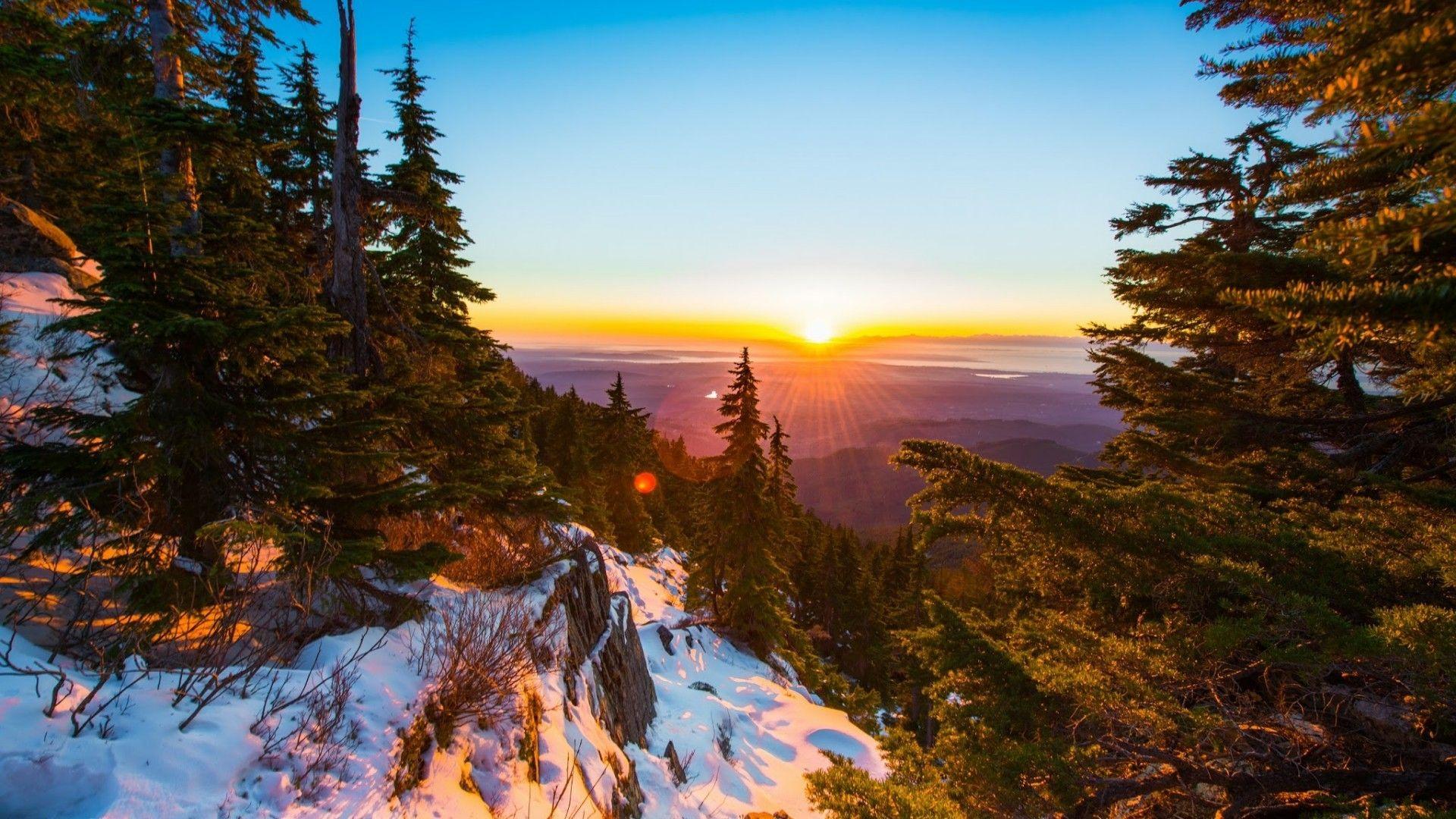 1920x1080 Winter Mountain Wallpaper