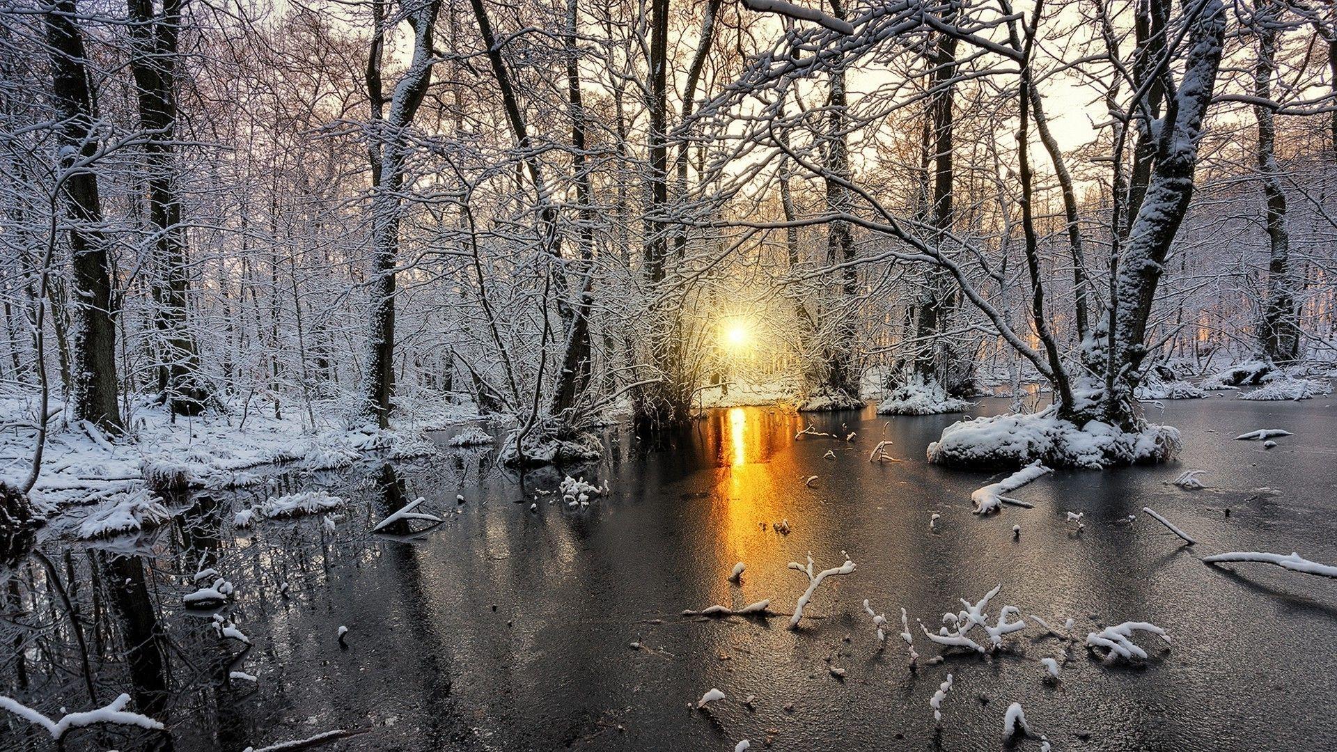 1920x1080 1920x1080 nature landscape cold winter sunrise snow