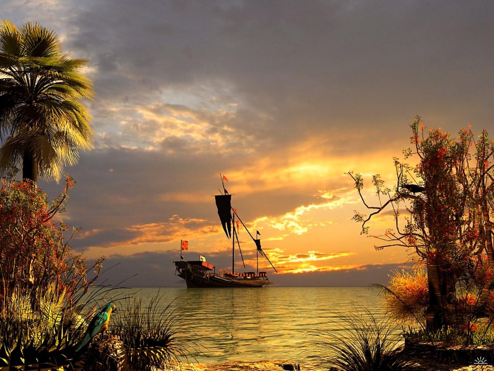 1600x1200 Winter Sunrise Wallpaper Free