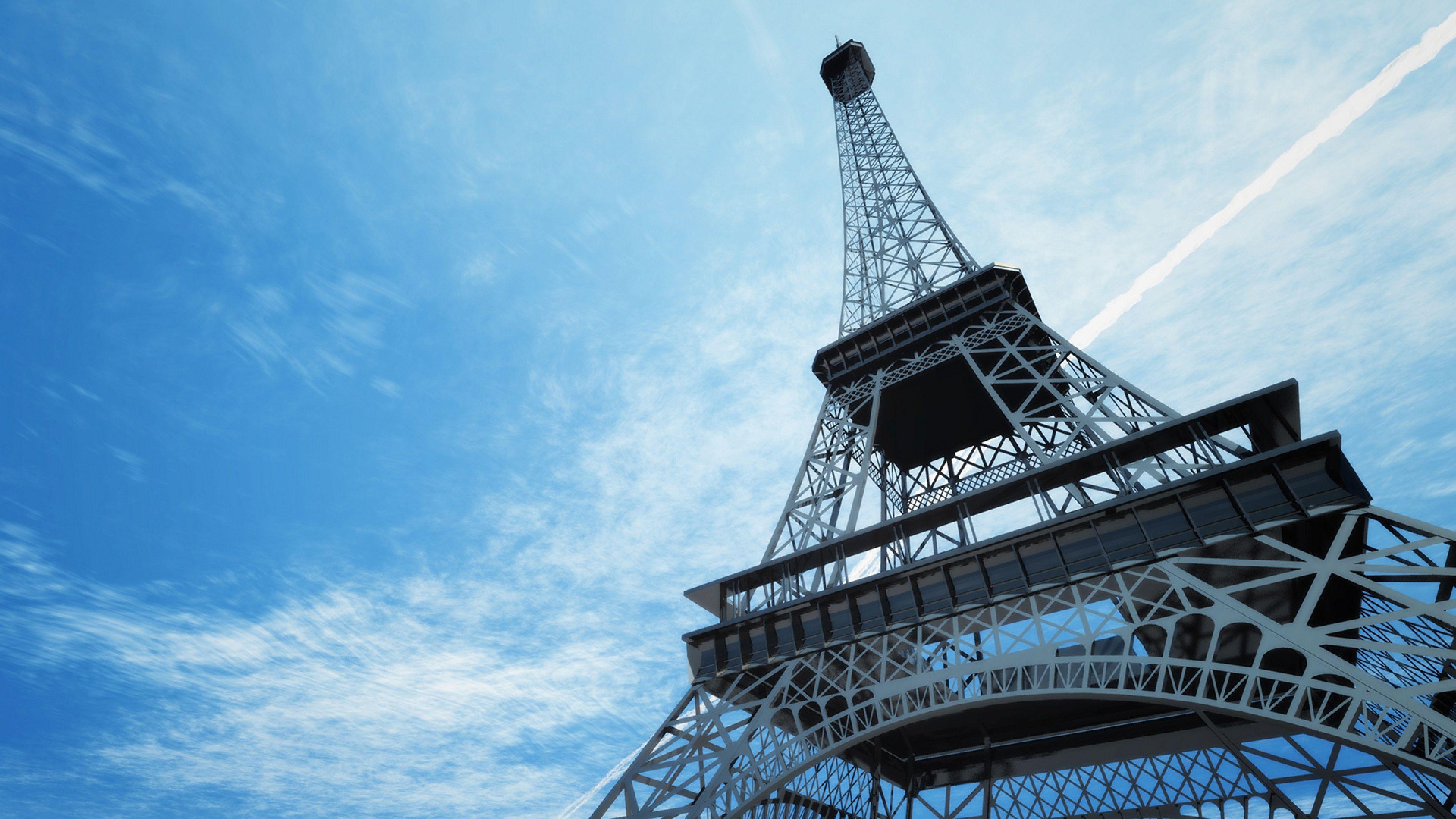 3840x2160 Free download Paris France Eiffel tower Skyline Wallpaper