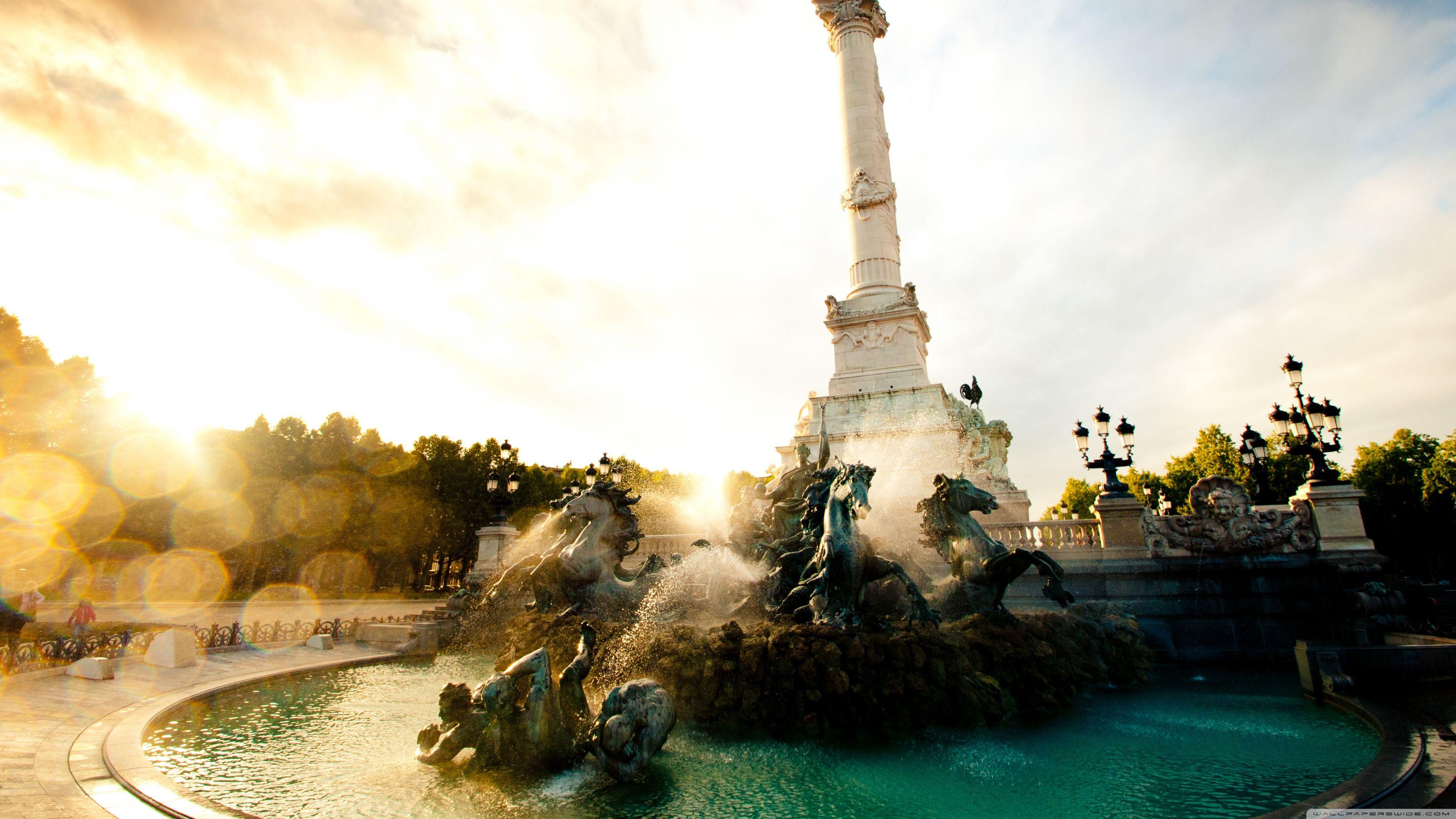 3840x2160 The Girondists Column, Bordeaux, France ❤ 4K HD Desktop