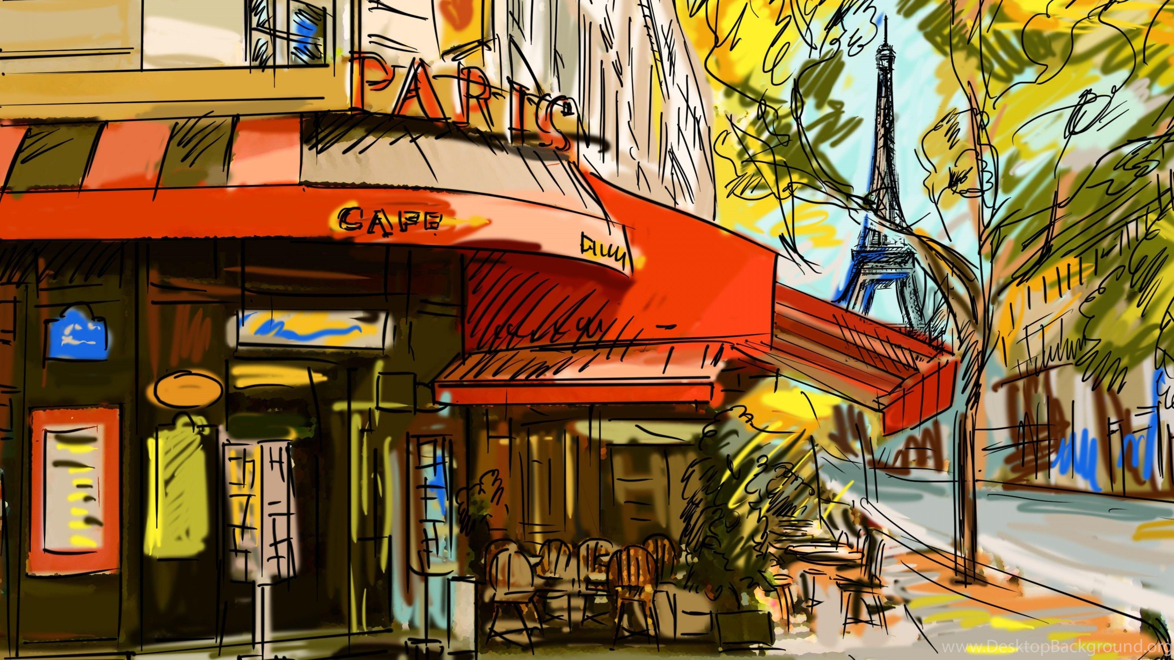 3840x2160 Download Wallpaper 3840x2400 France, Cafe, Picture, Paris